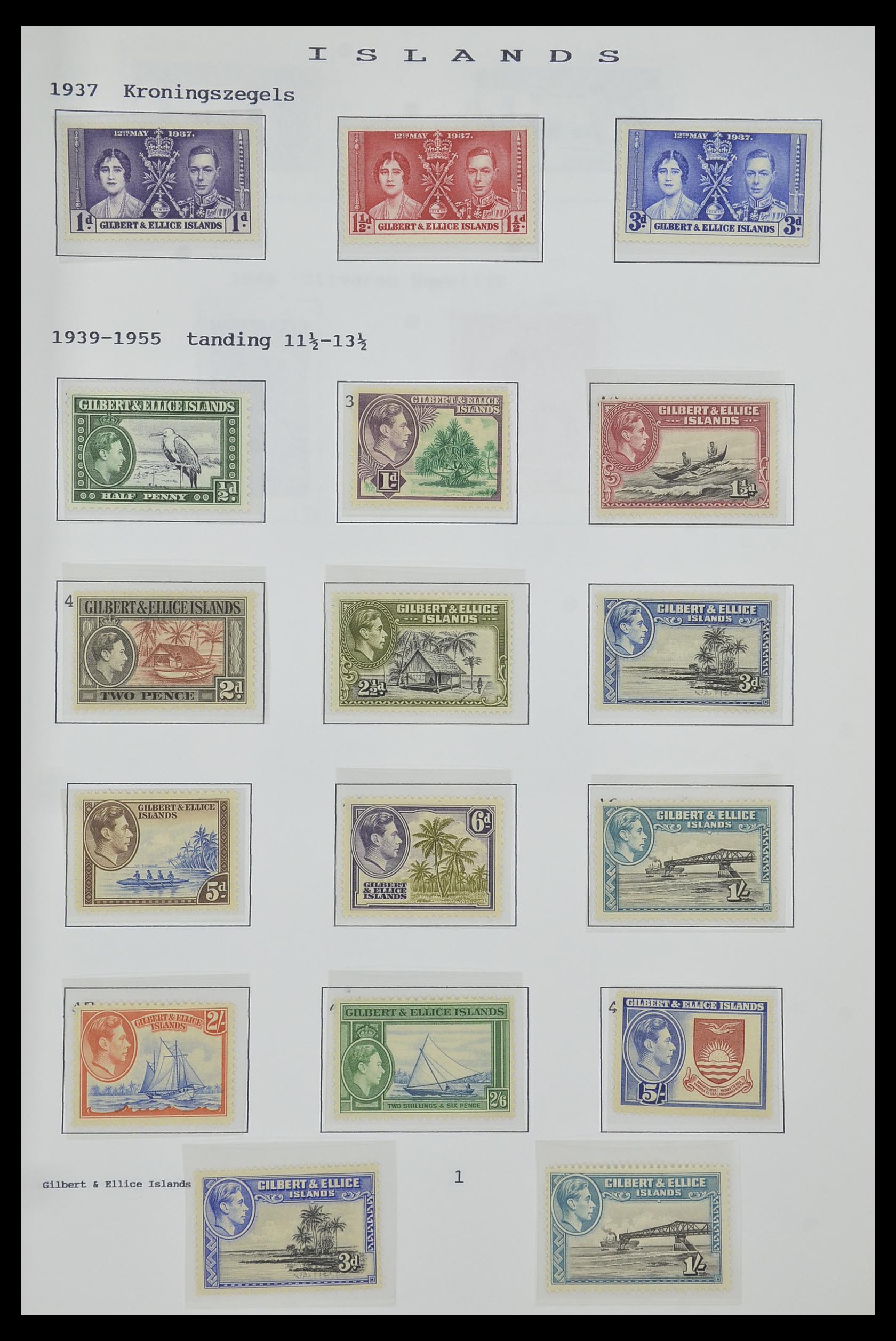 34323 081 - Postzegelverzameling 34323 Engelse koloniën George VI 1937-1952.