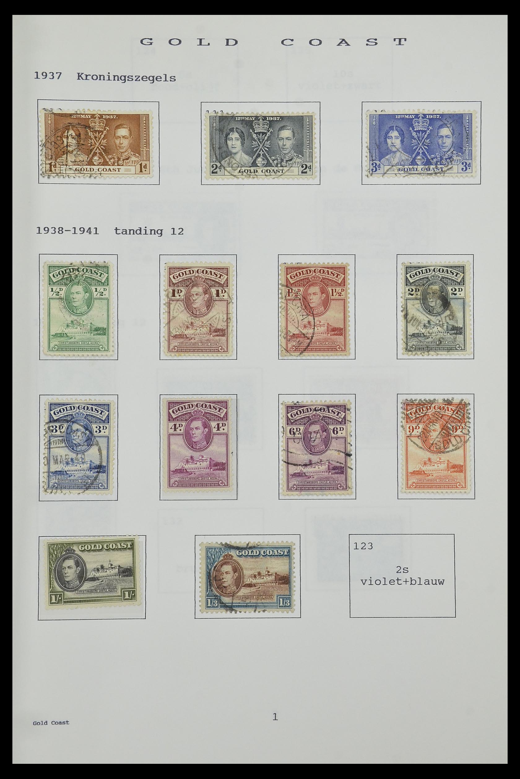 34323 083 - Postzegelverzameling 34323 Engelse koloniën George VI 1937-1952.