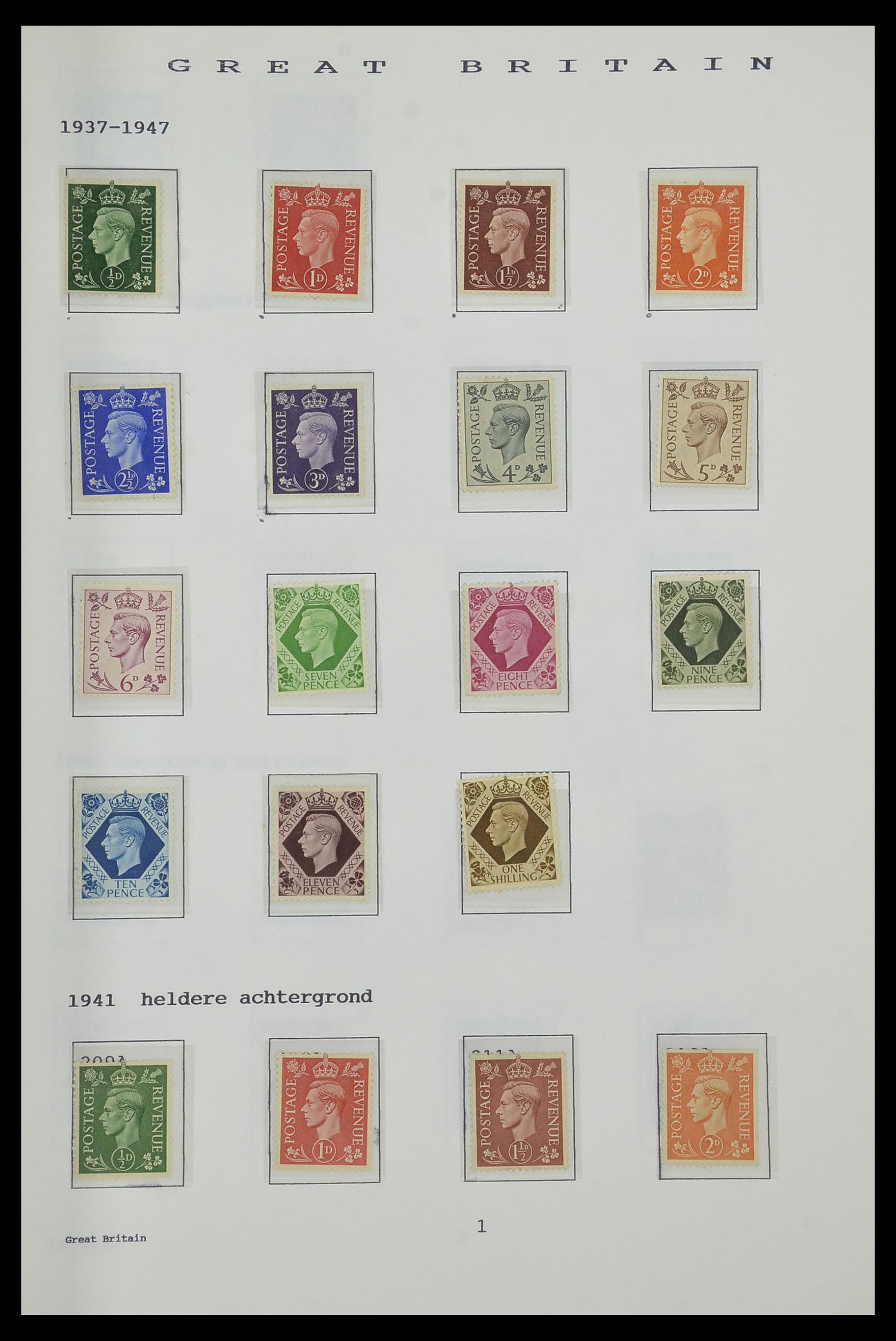 34323 086 - Postzegelverzameling 34323 Engelse koloniën George VI 1937-1952.