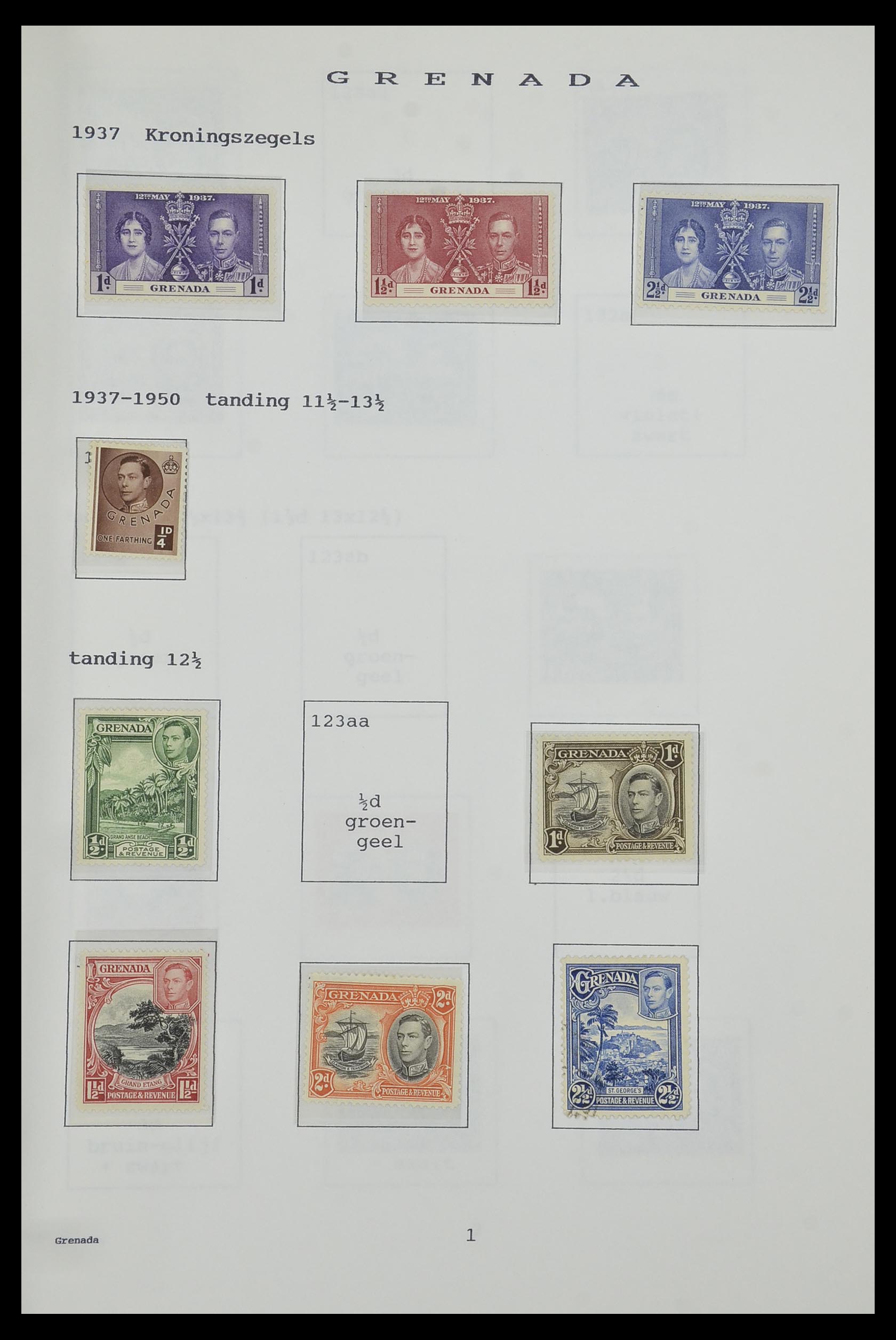 34323 093 - Postzegelverzameling 34323 Engelse koloniën George VI 1937-1952.
