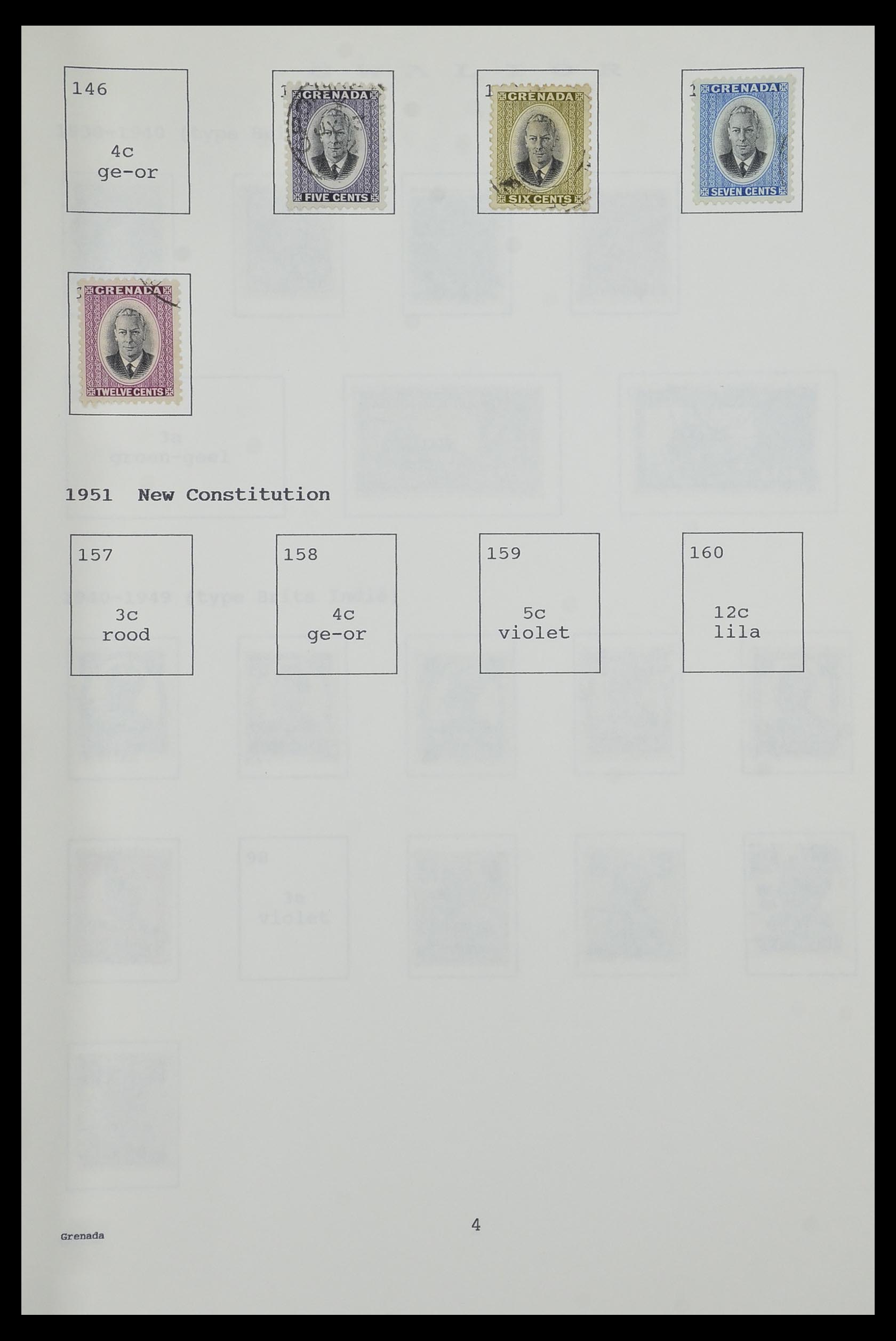 34323 096 - Postzegelverzameling 34323 Engelse koloniën George VI 1937-1952.