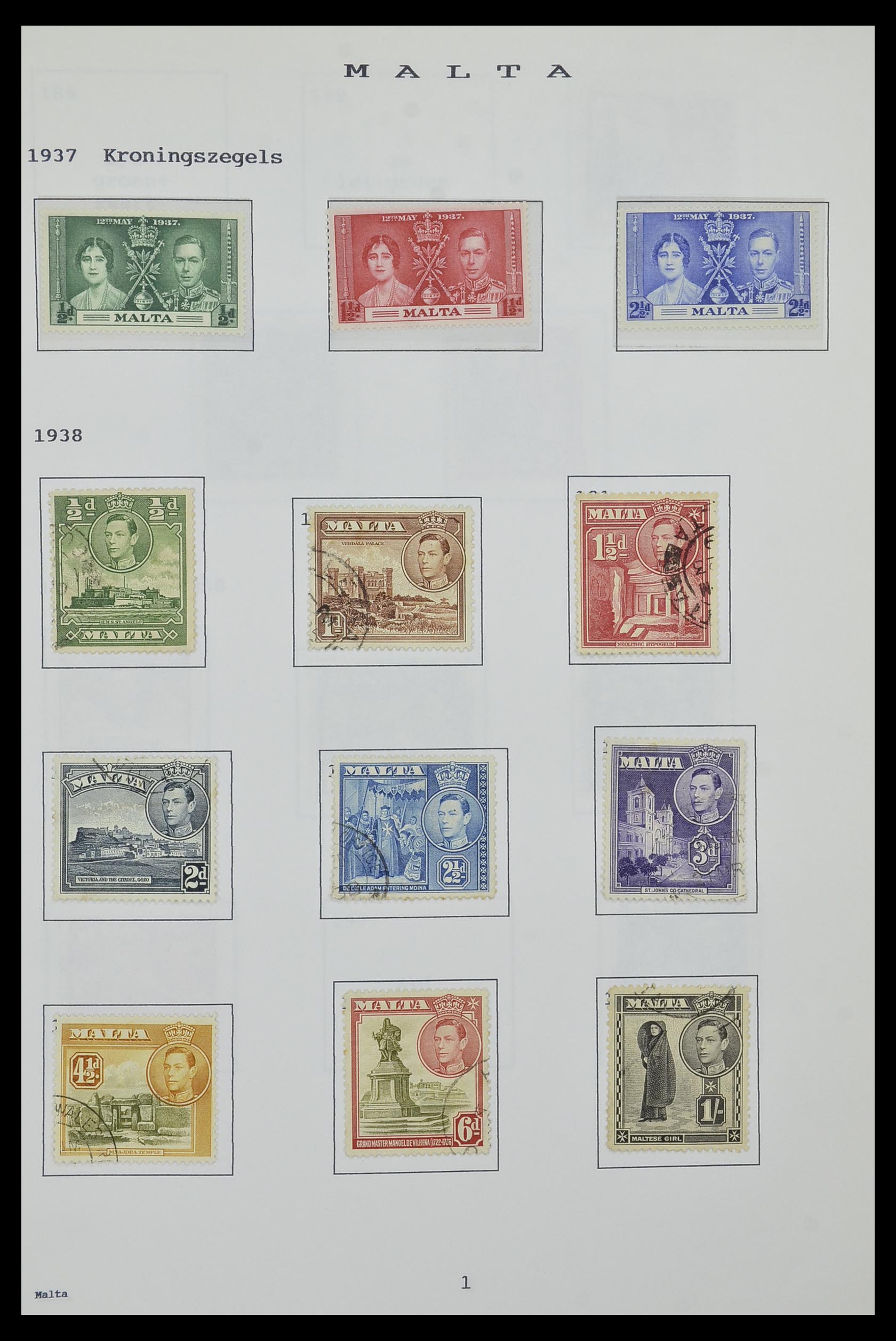 34323 137 - Postzegelverzameling 34323 Engelse koloniën George VI 1937-1952.