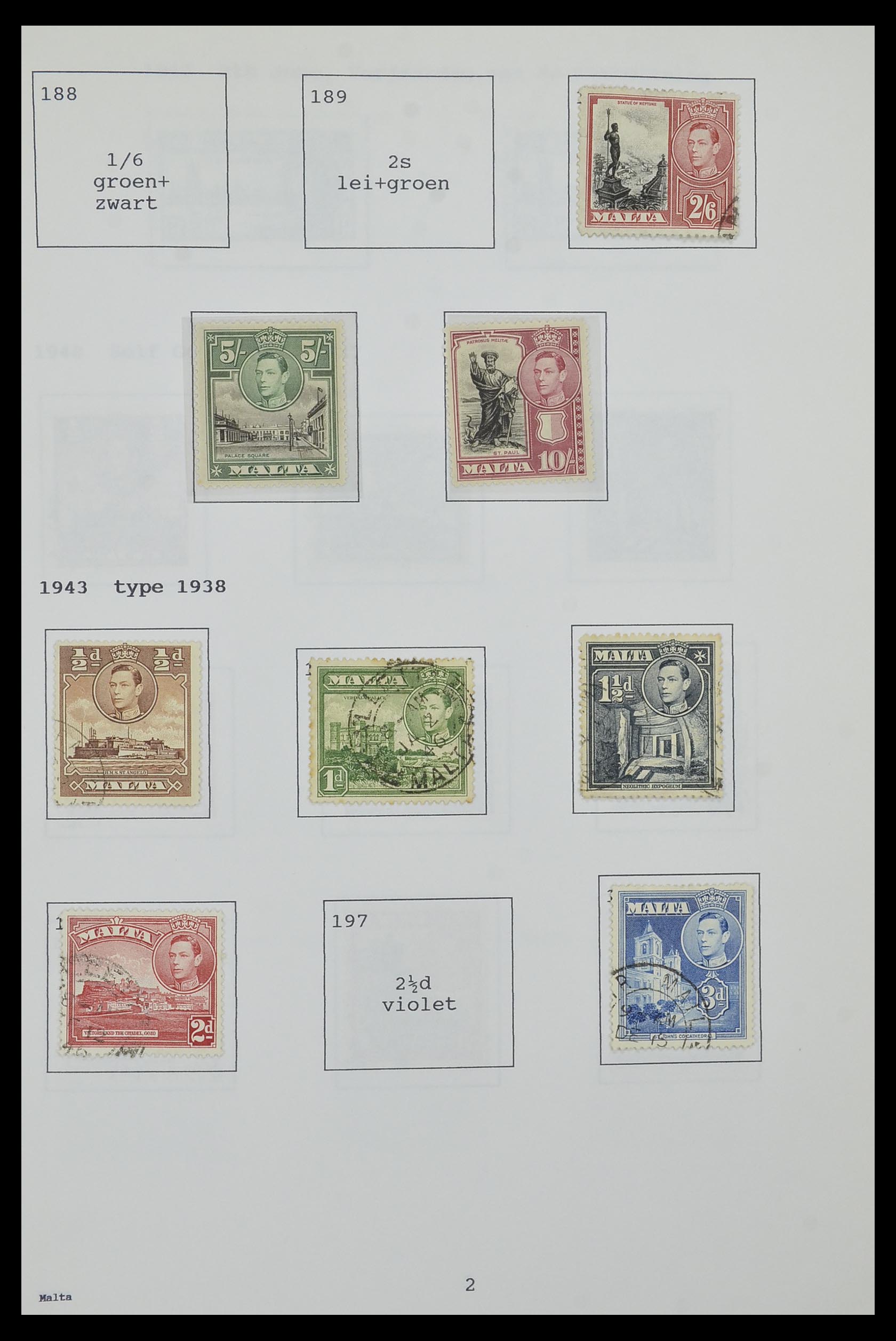 34323 138 - Postzegelverzameling 34323 Engelse koloniën George VI 1937-1952.