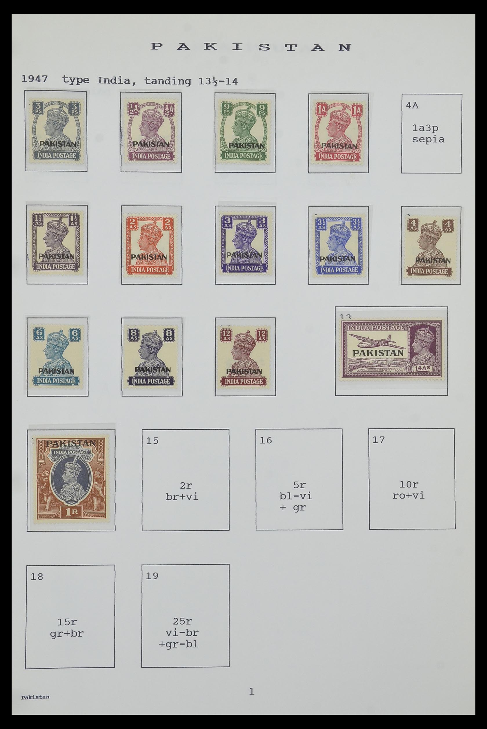 34323 183 - Postzegelverzameling 34323 Engelse koloniën George VI 1937-1952.