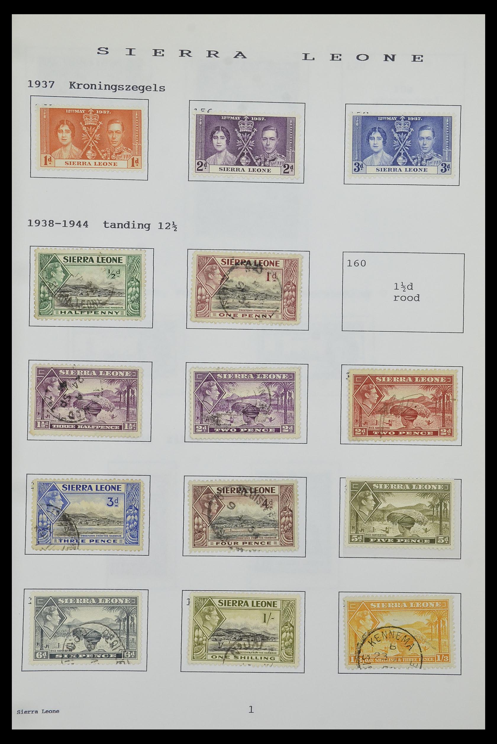 34323 195 - Postzegelverzameling 34323 Engelse koloniën George VI 1937-1952.