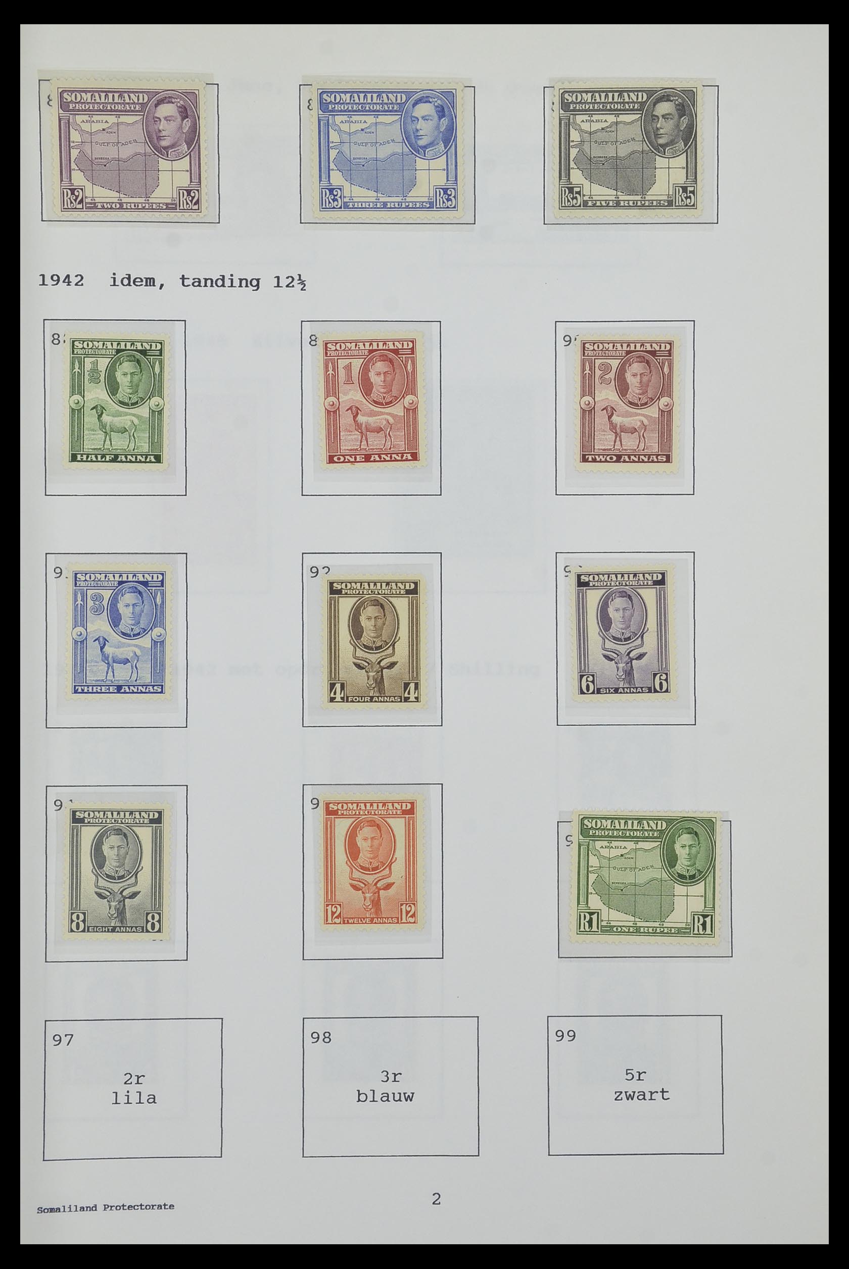 34323 201 - Postzegelverzameling 34323 Engelse koloniën George VI 1937-1952.