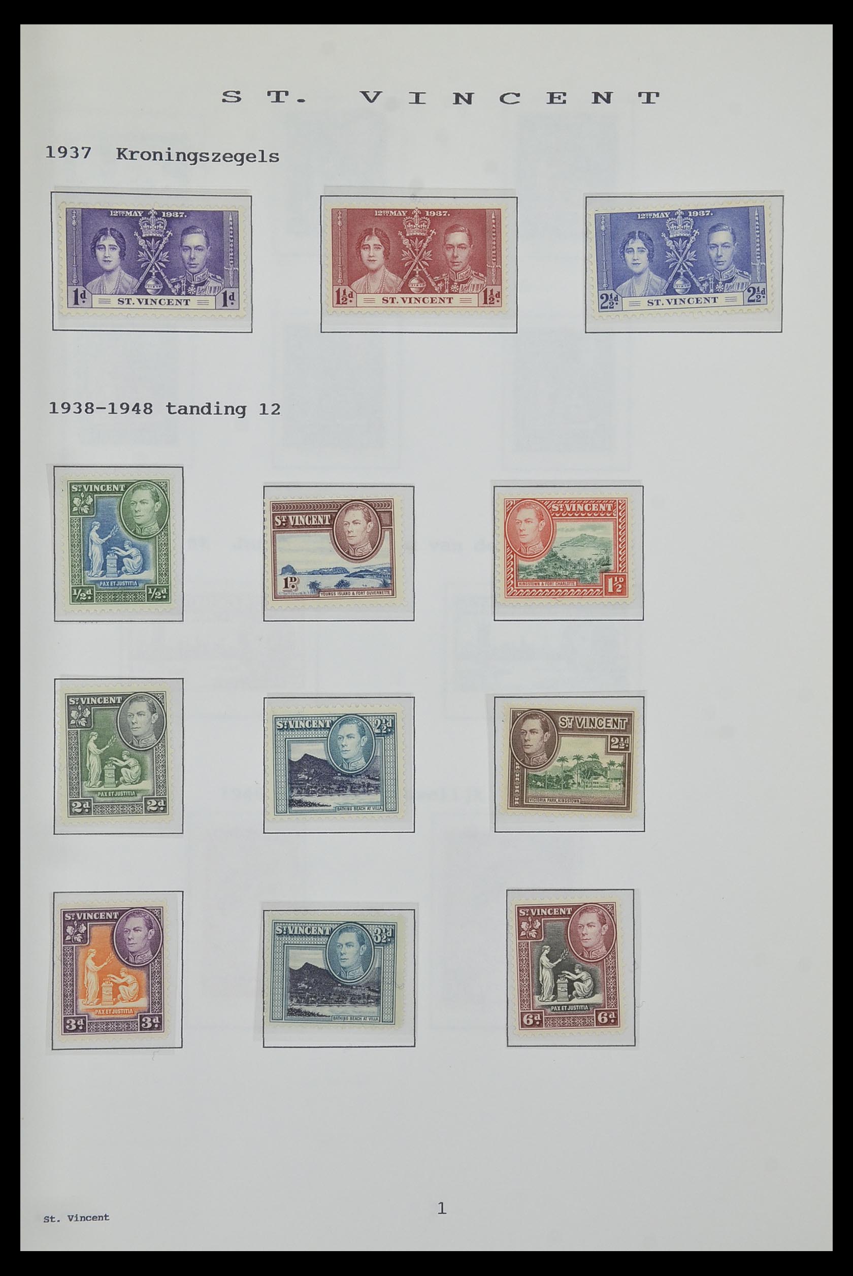 34323 219 - Postzegelverzameling 34323 Engelse koloniën George VI 1937-1952.