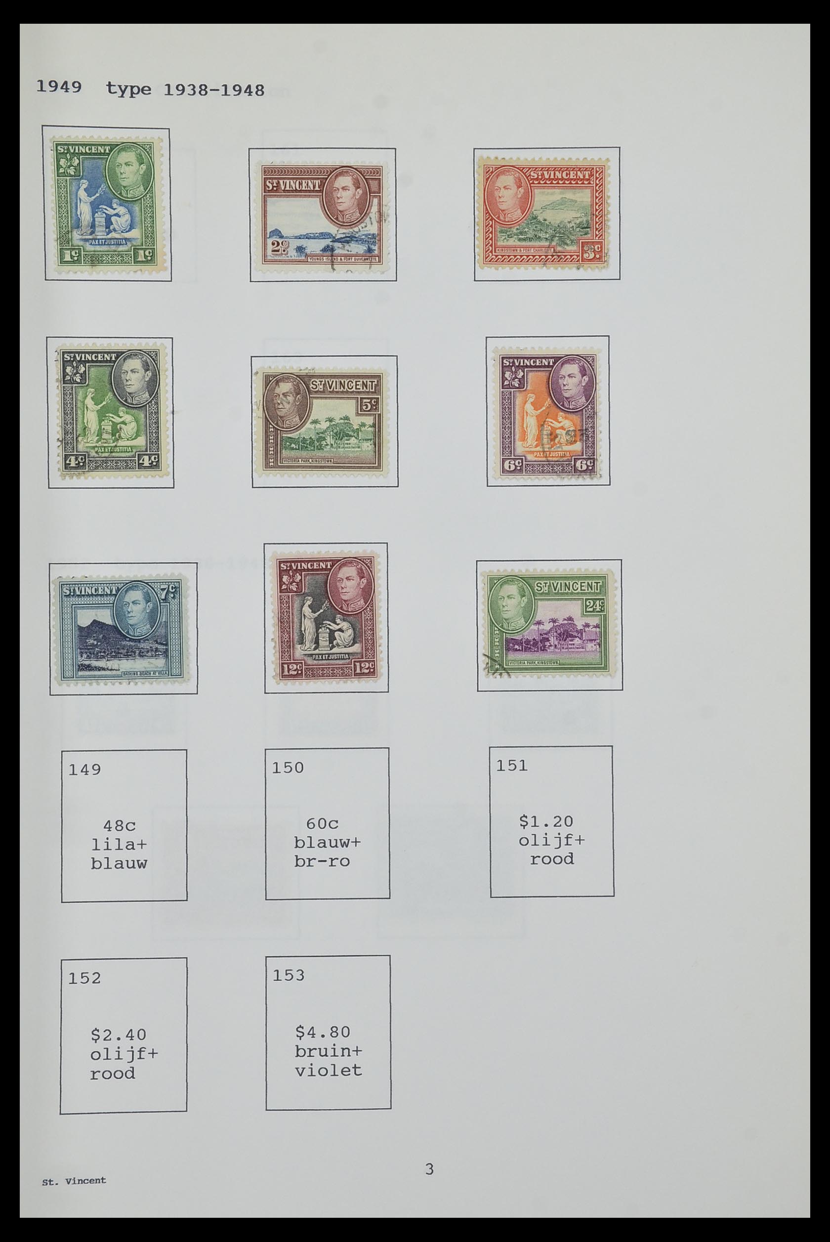 34323 221 - Postzegelverzameling 34323 Engelse koloniën George VI 1937-1952.