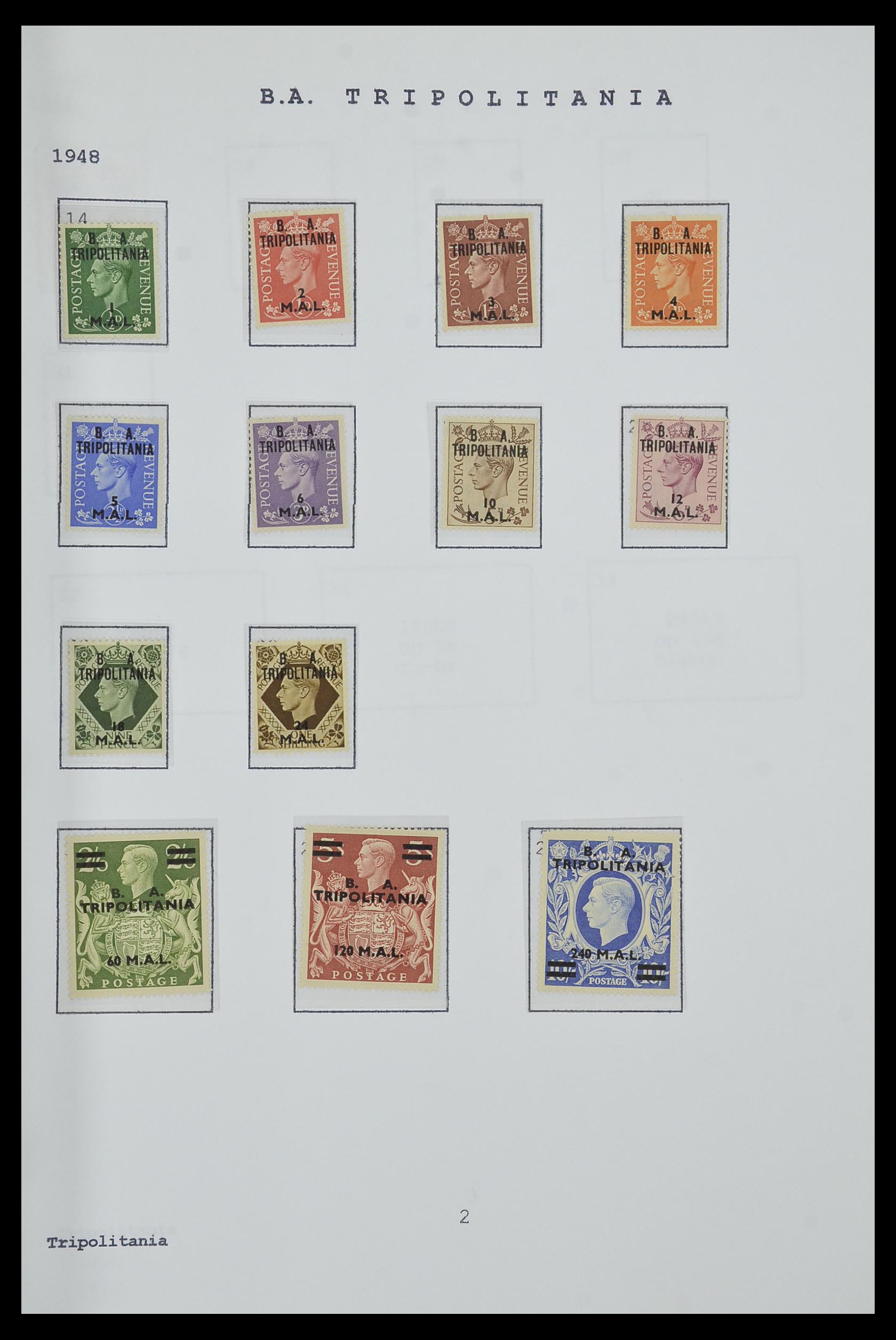 34323 228 - Postzegelverzameling 34323 Engelse koloniën George VI 1937-1952.