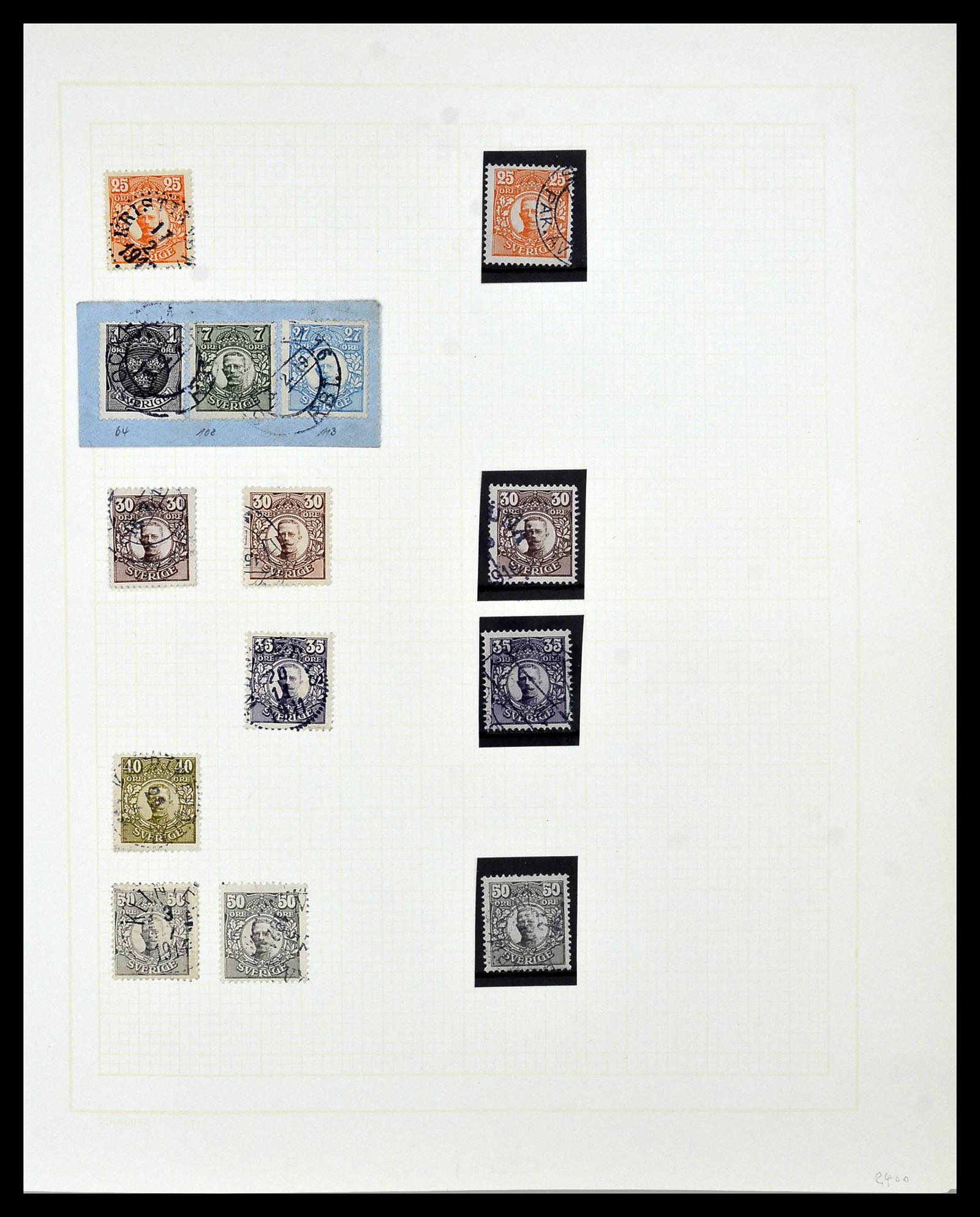 34325 0048 - Postzegelverzameling 34325 Zweden topverzameling 1831(!)-2000.