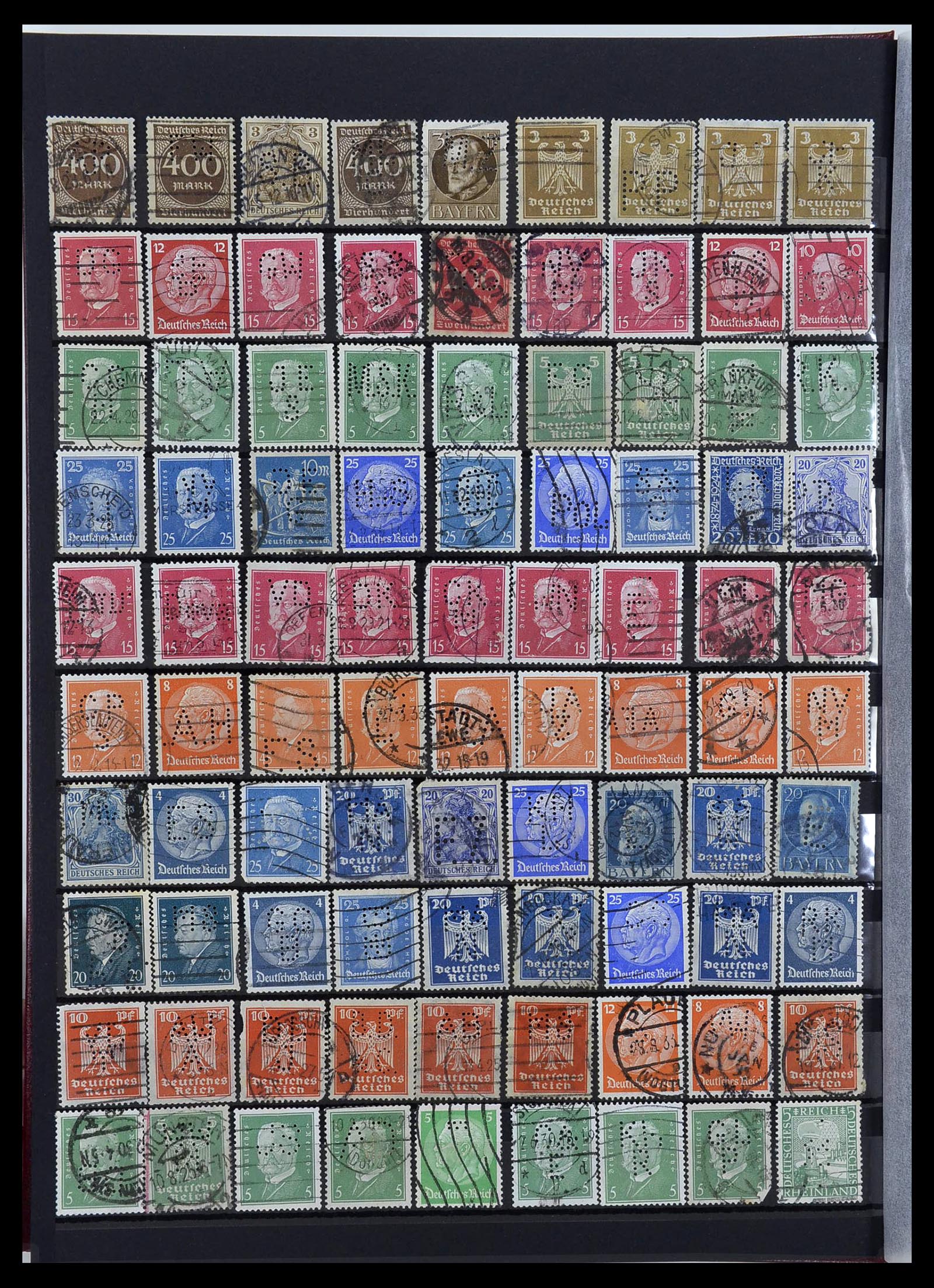 34329 002 - Stamp collection 34329 Germany perfins 1900-1935.