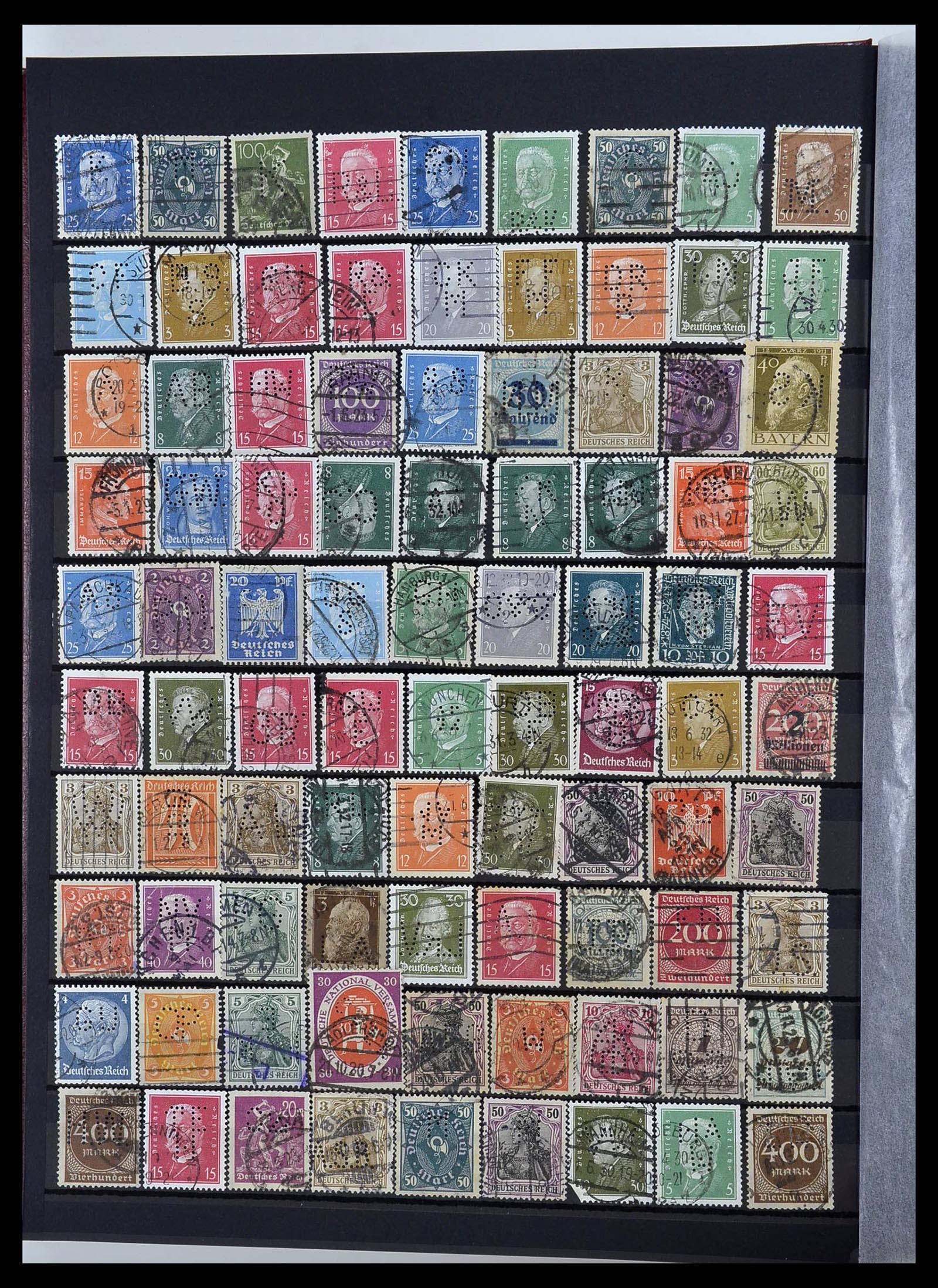 34329 004 - Stamp collection 34329 Germany perfins 1900-1935.