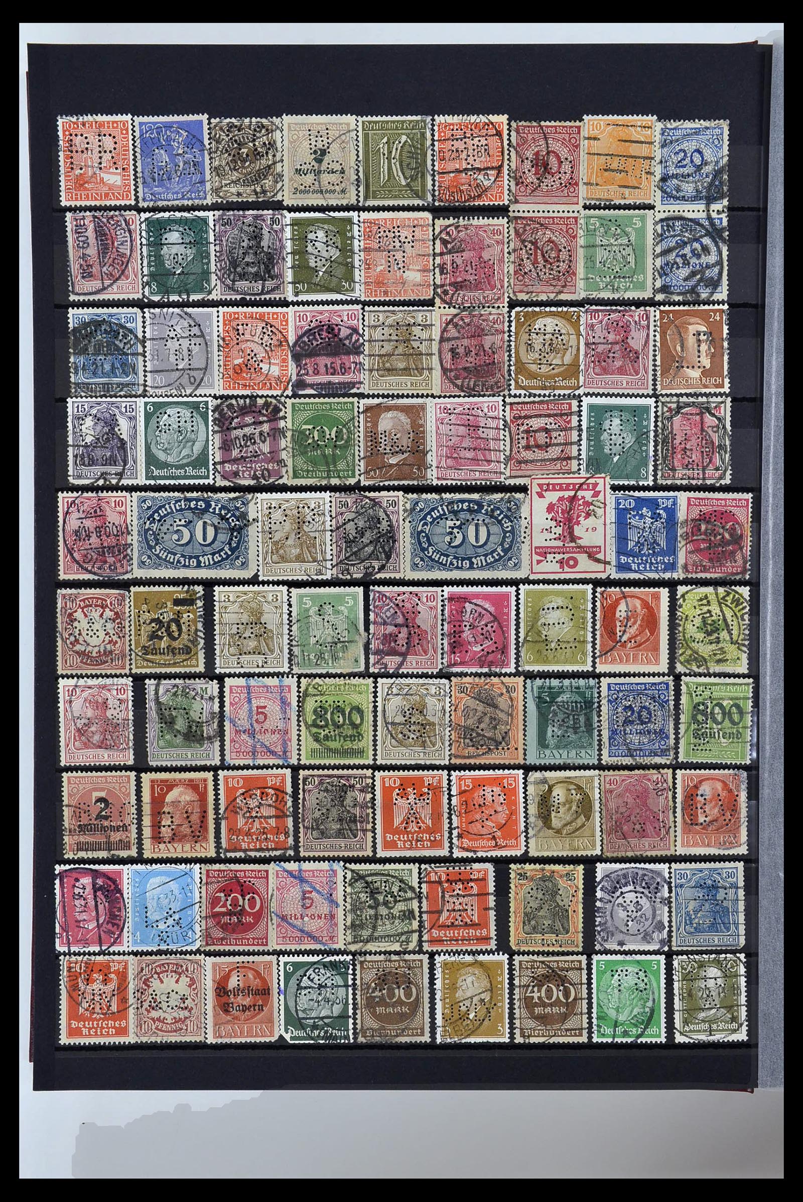 34329 006 - Stamp collection 34329 Germany perfins 1900-1935.