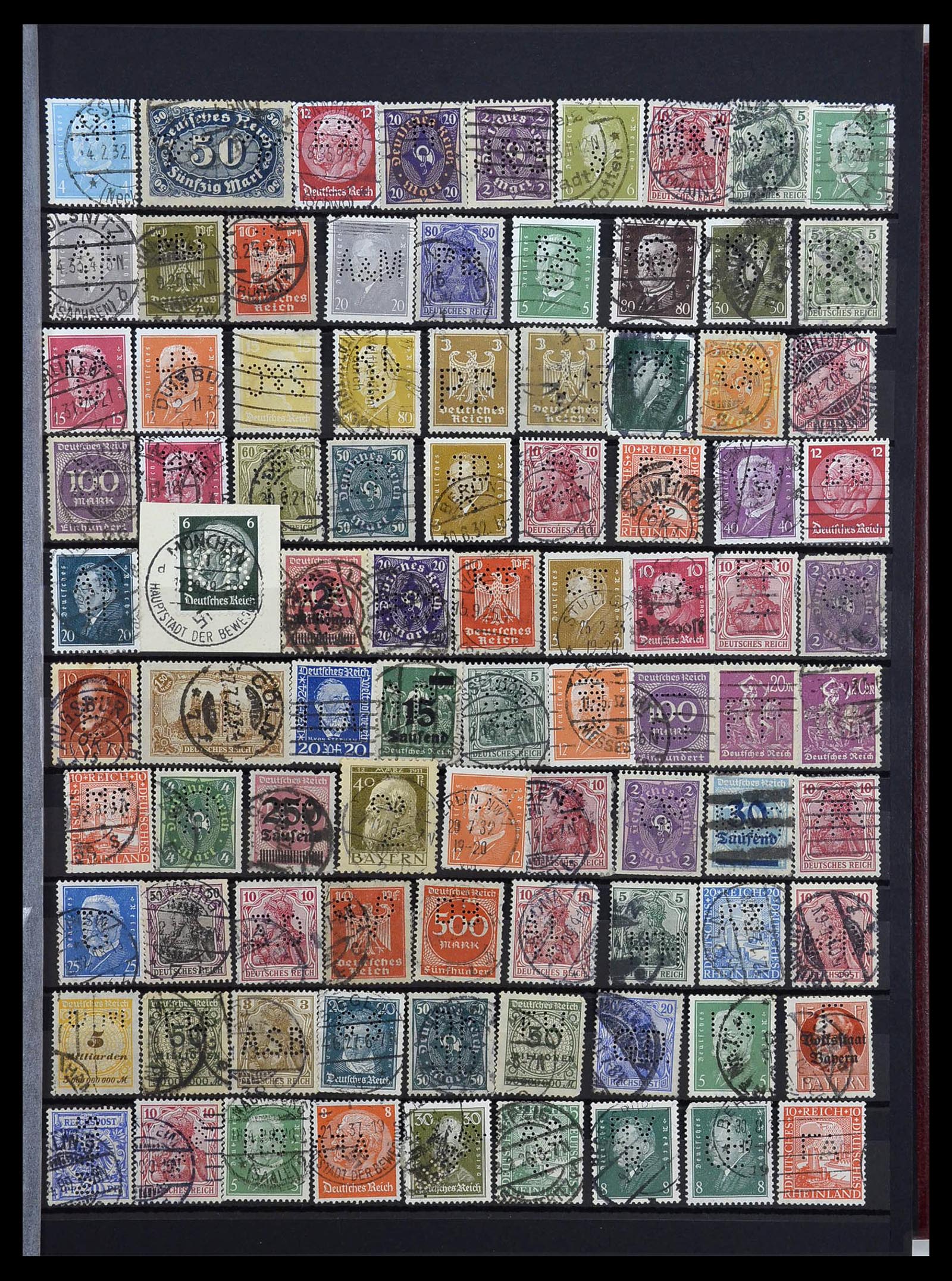 34329 007 - Stamp collection 34329 Germany perfins 1900-1935.