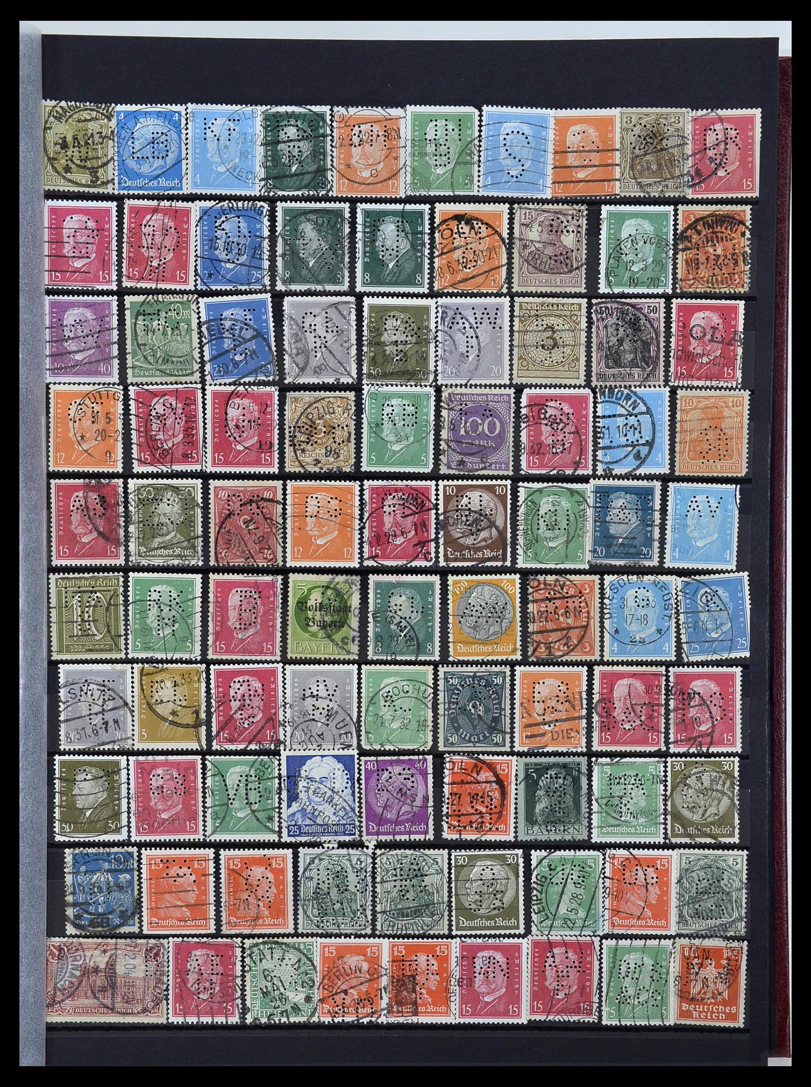 34329 011 - Stamp collection 34329 Germany perfins 1900-1935.