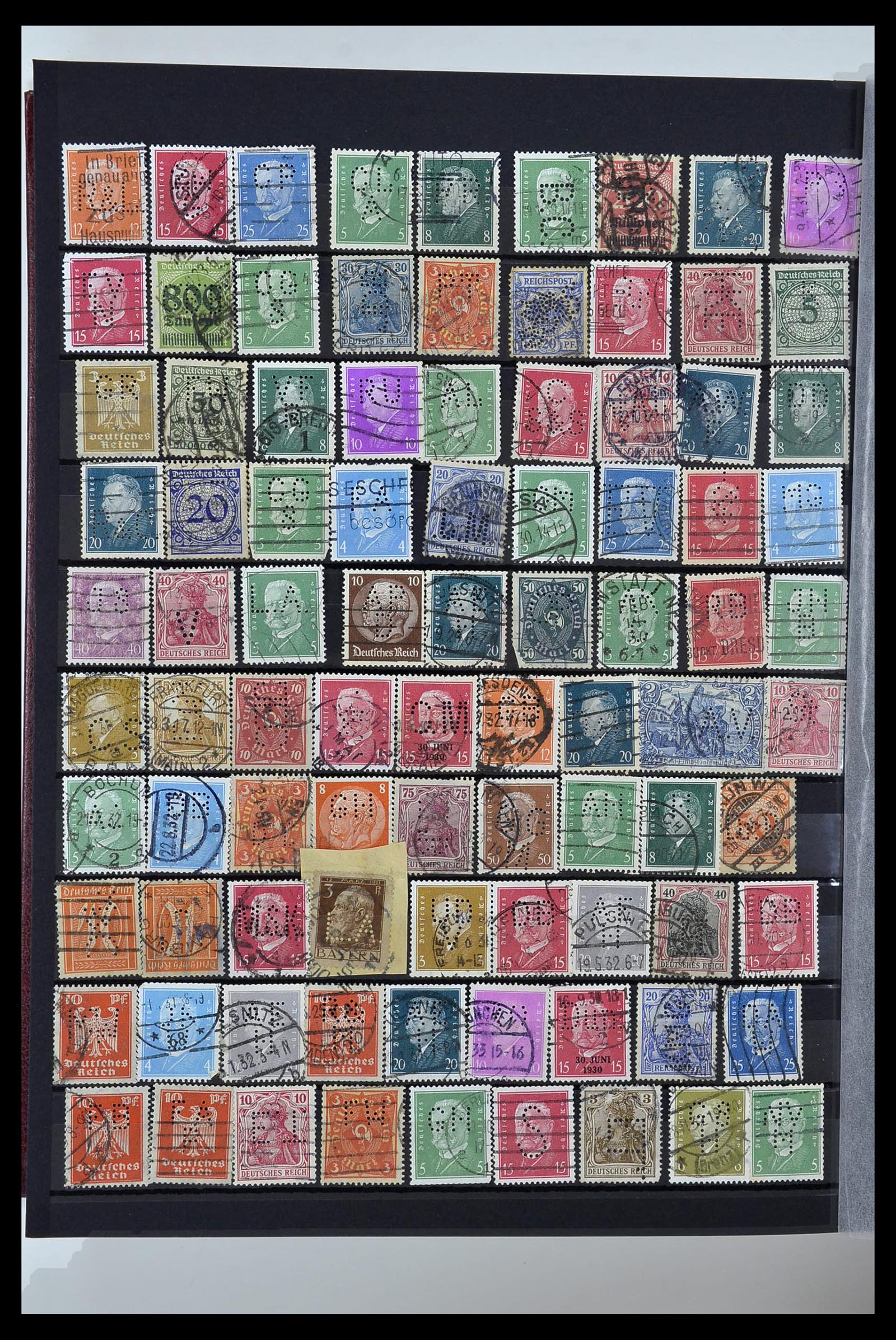 34329 012 - Stamp collection 34329 Germany perfins 1900-1935.