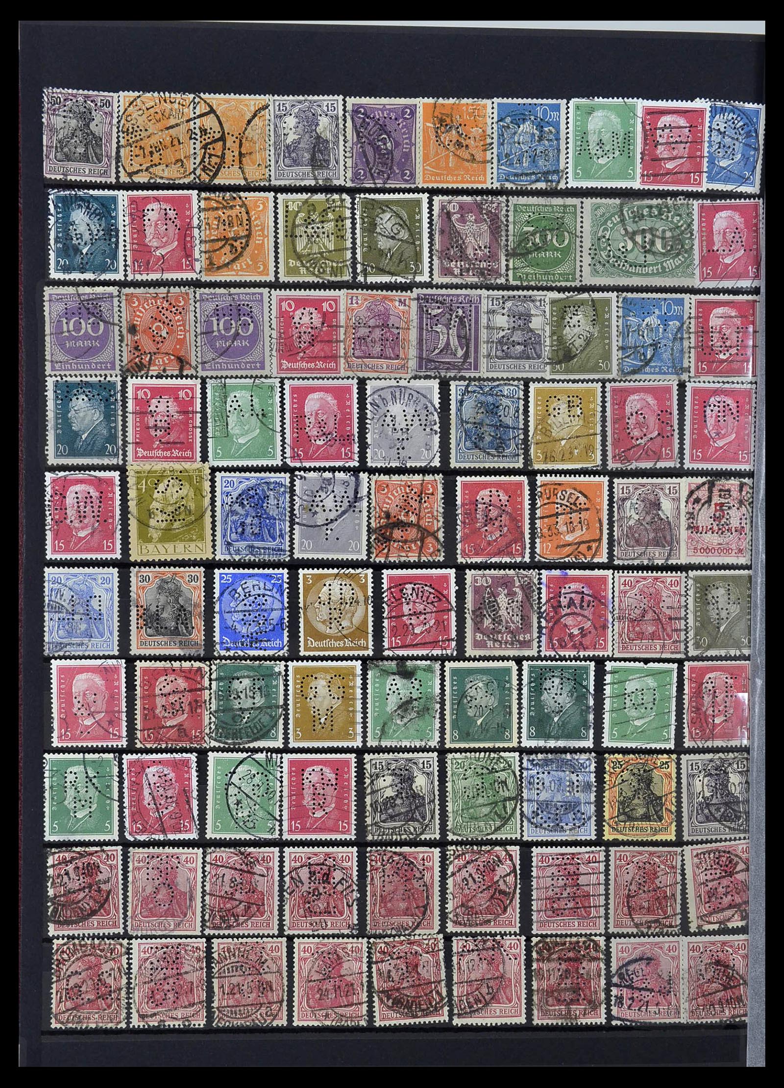 34329 014 - Stamp collection 34329 Germany perfins 1900-1935.