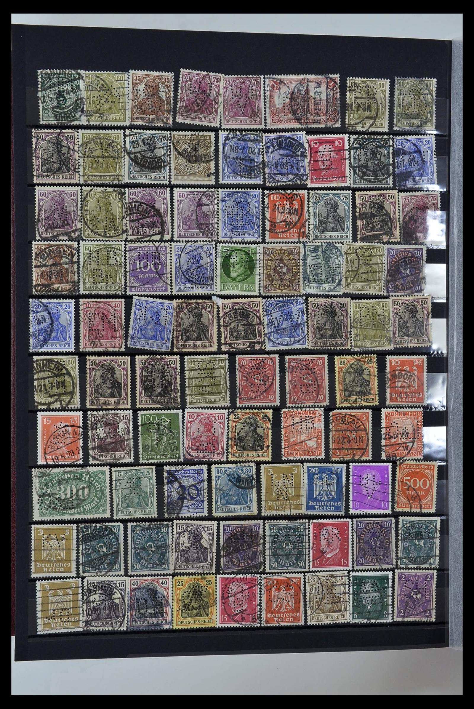 34329 016 - Stamp collection 34329 Germany perfins 1900-1935.