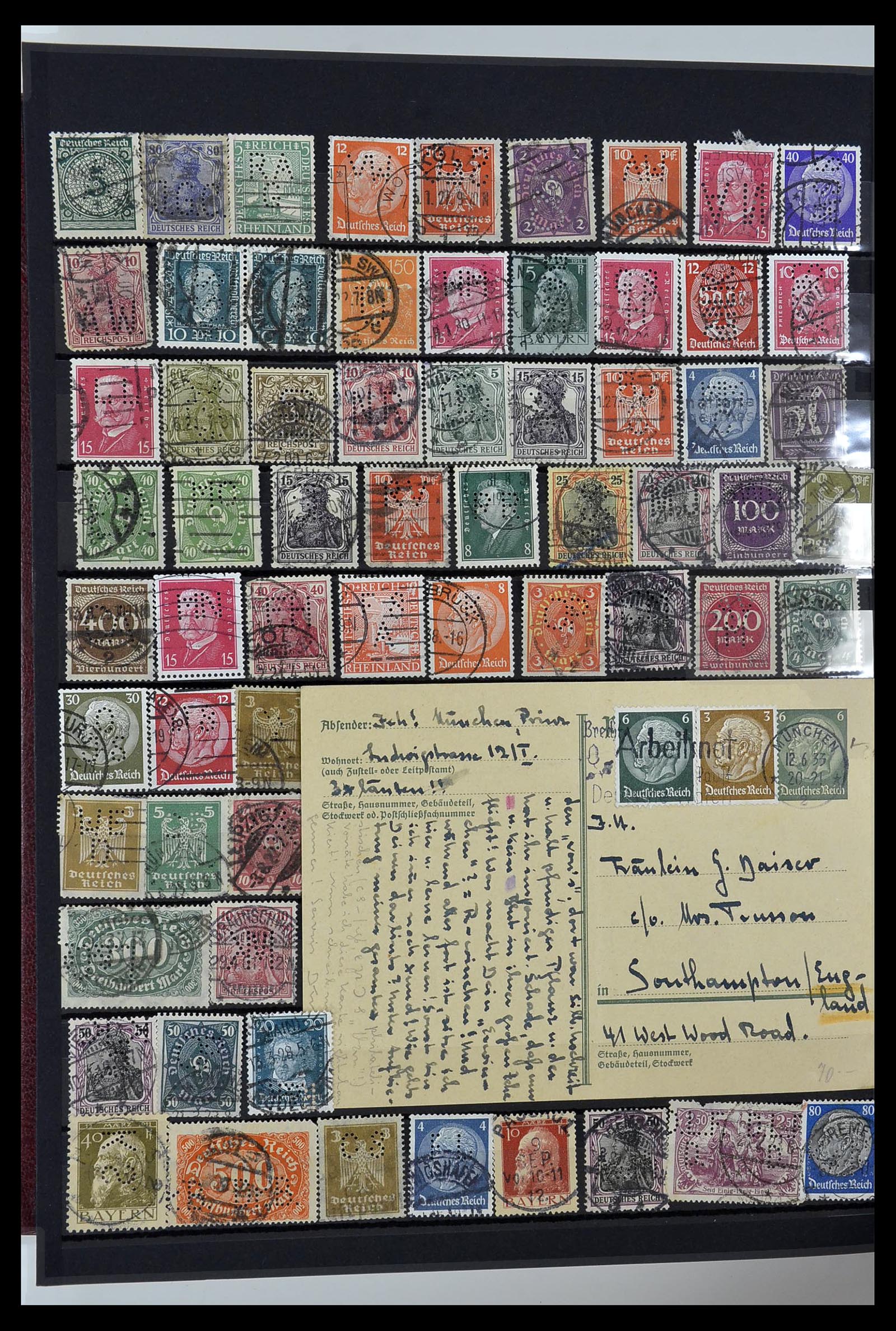 34329 018 - Postzegelverzameling 34329 Duitsland perfins 1900-1935.