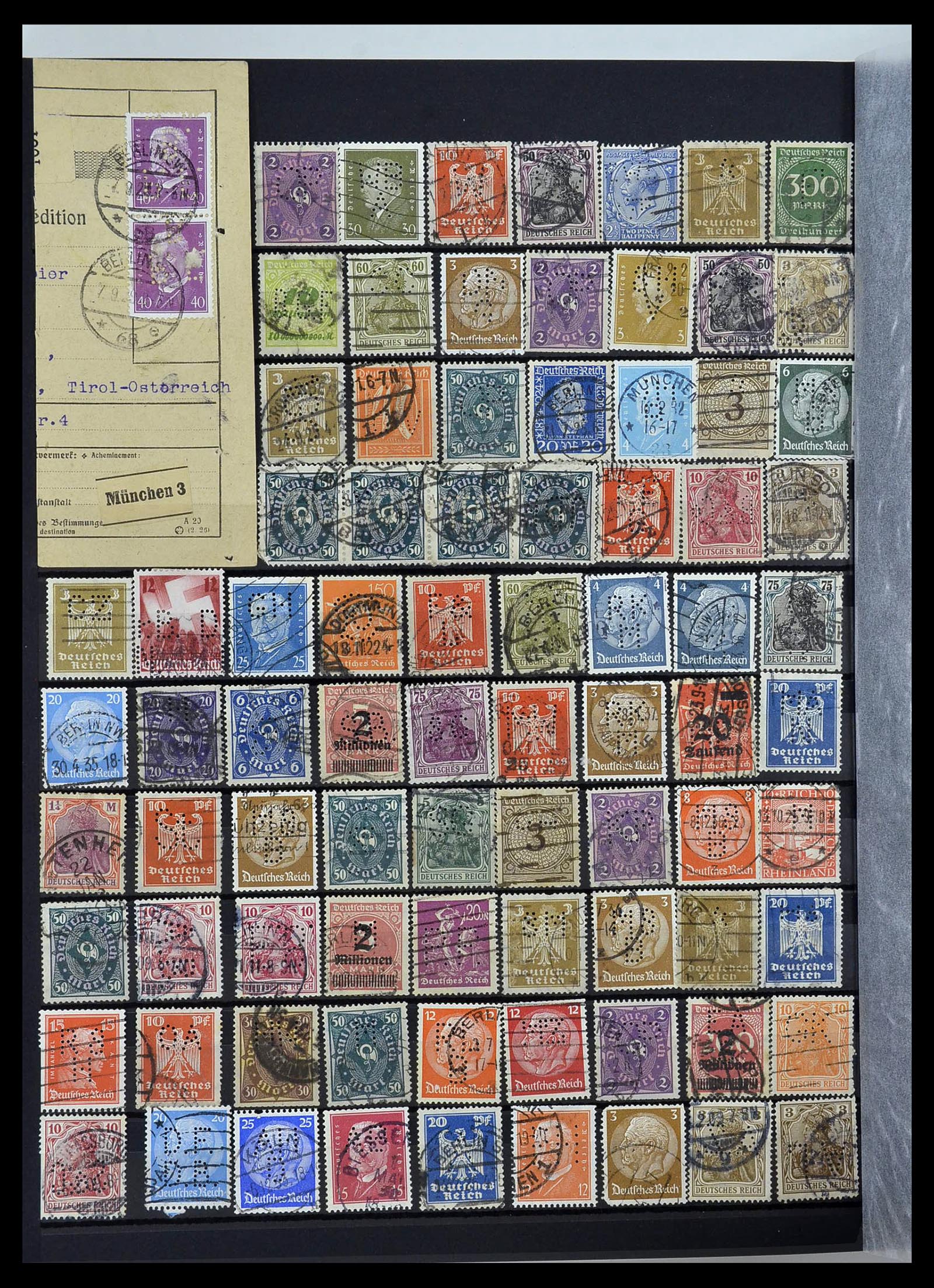 34329 024 - Postzegelverzameling 34329 Duitsland perfins 1900-1935.