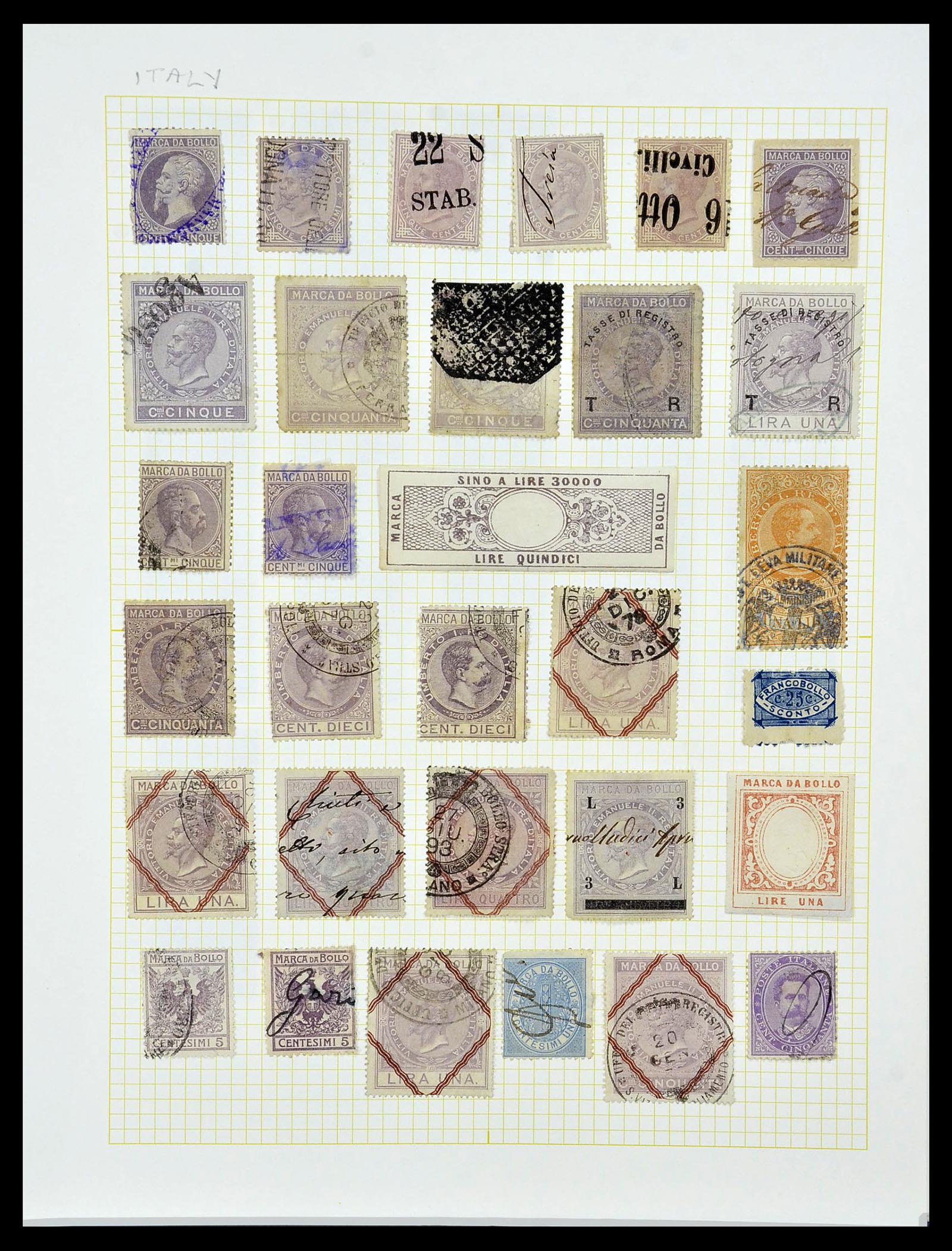 34330 018 - Stamp collection 34330 World fiscal and cinderella's.