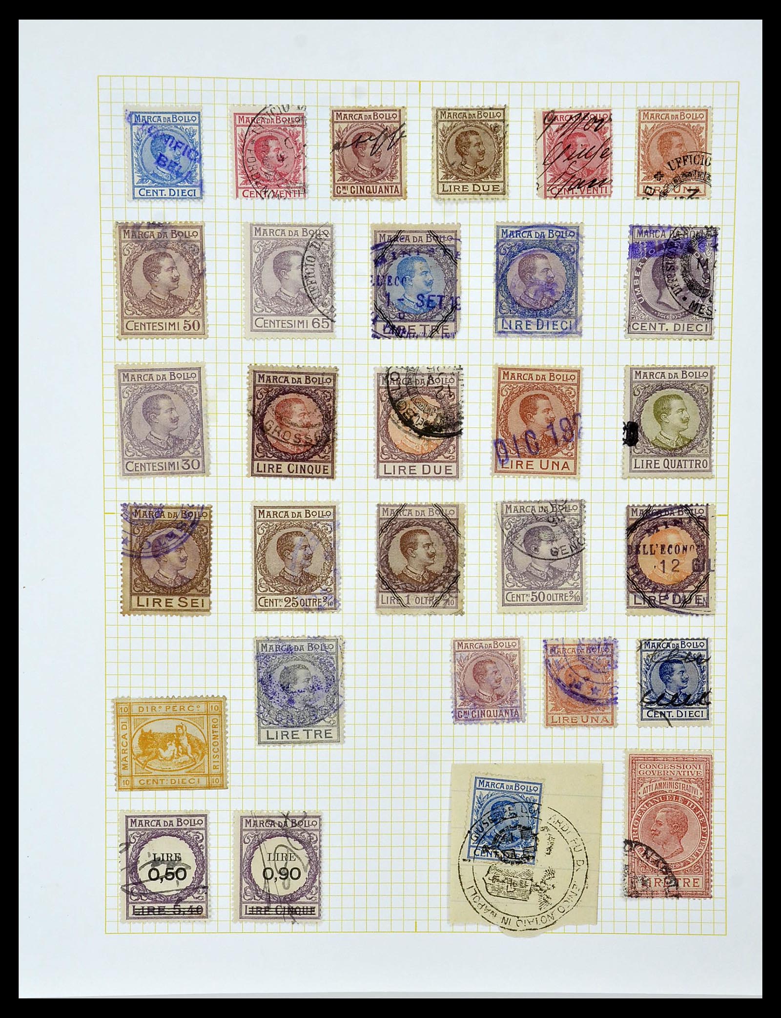 34330 021 - Stamp collection 34330 World fiscal and cinderella's.