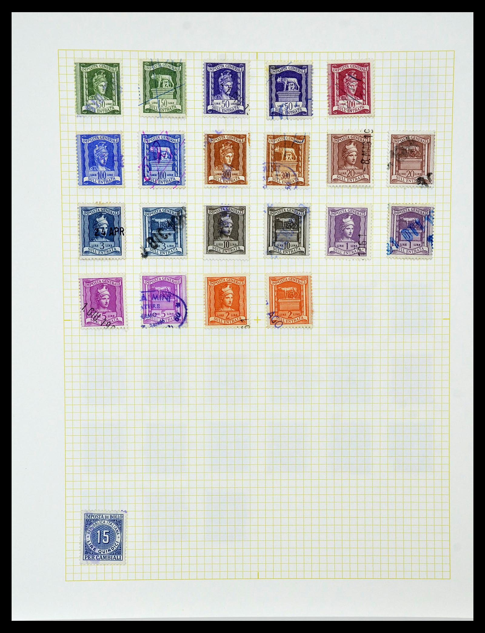 34330 031 - Stamp collection 34330 World fiscal and cinderella's.