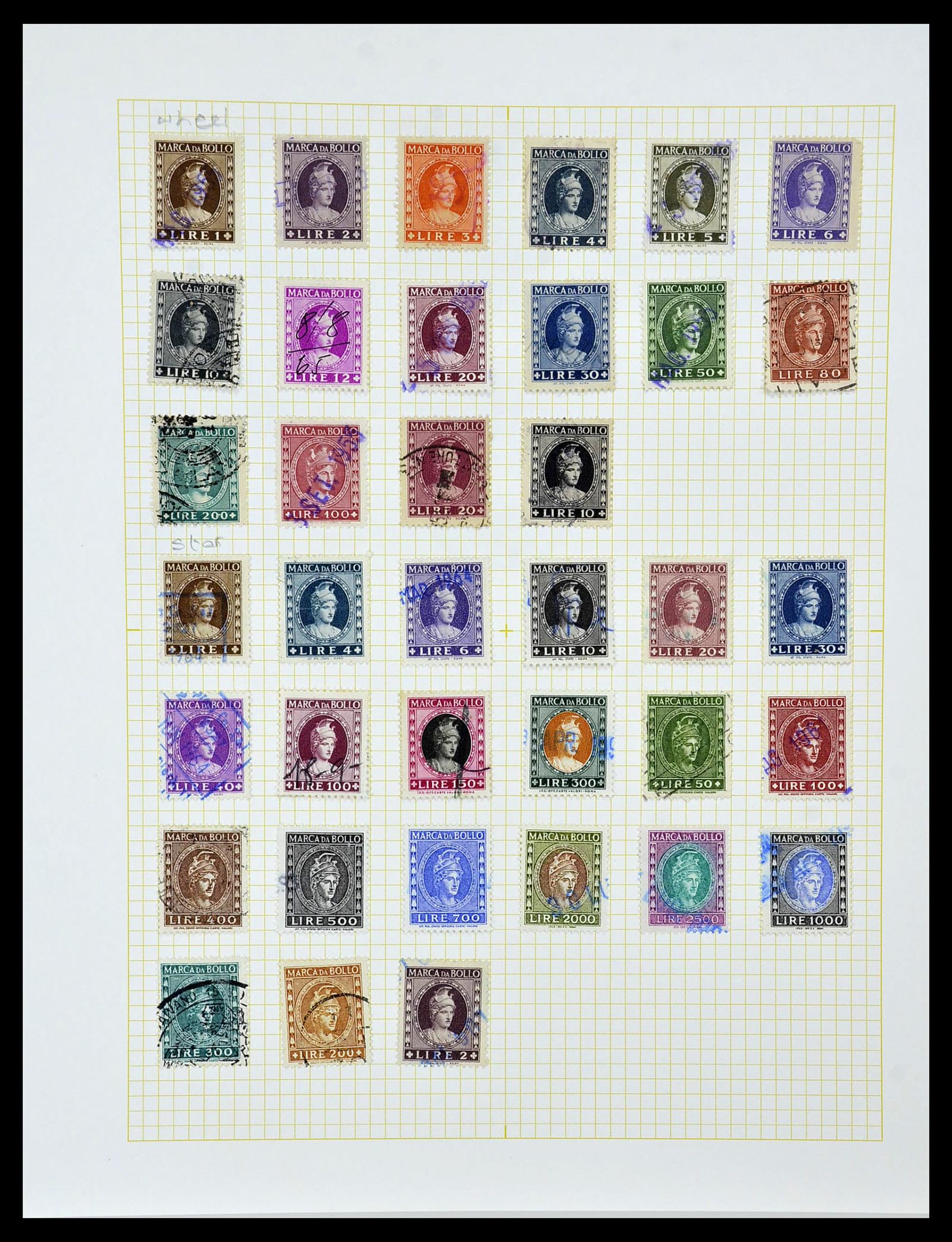 34330 032 - Postzegelverzameling 34330 Wereld fiscaal en cinderella's.