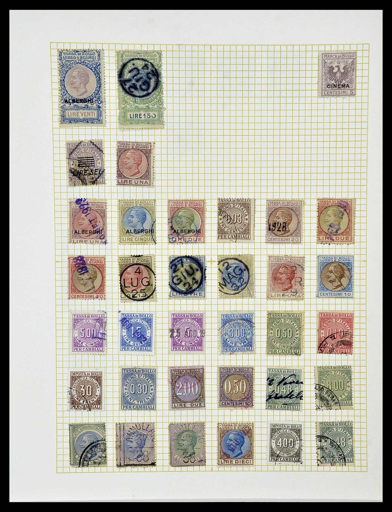 34330 036 - Stamp collection 34330 World fiscal and cinderella's.