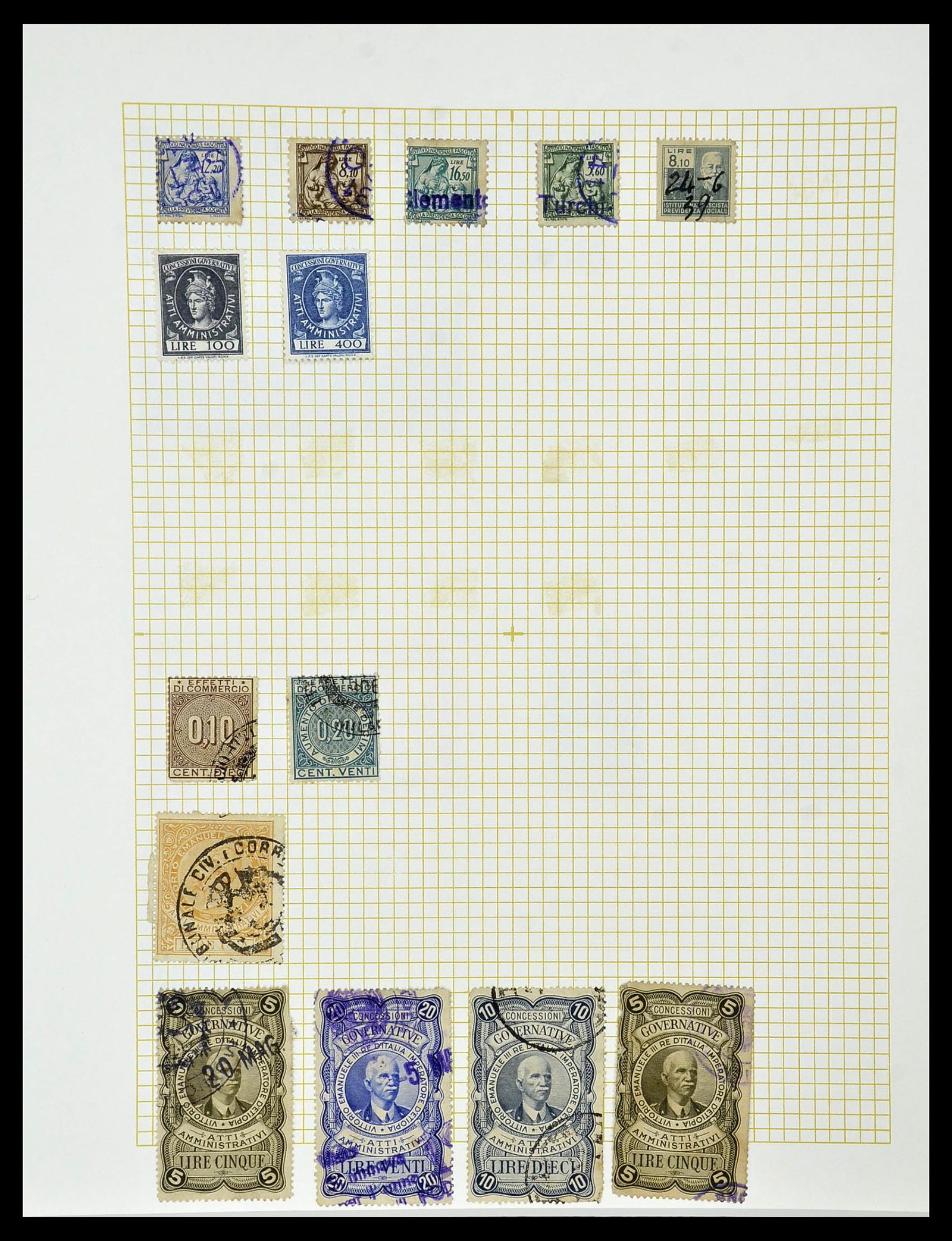 34330 038 - Stamp collection 34330 World fiscal and cinderella's.