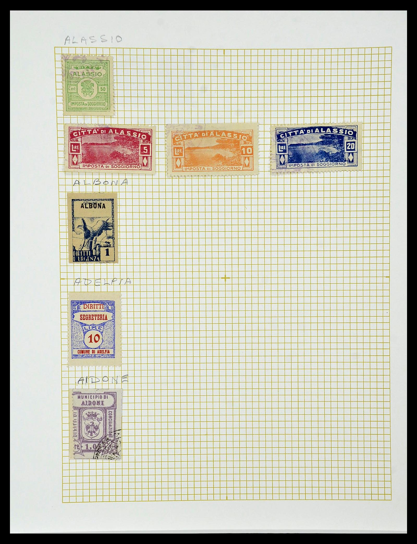 34330 044 - Stamp collection 34330 World fiscal and cinderella's.