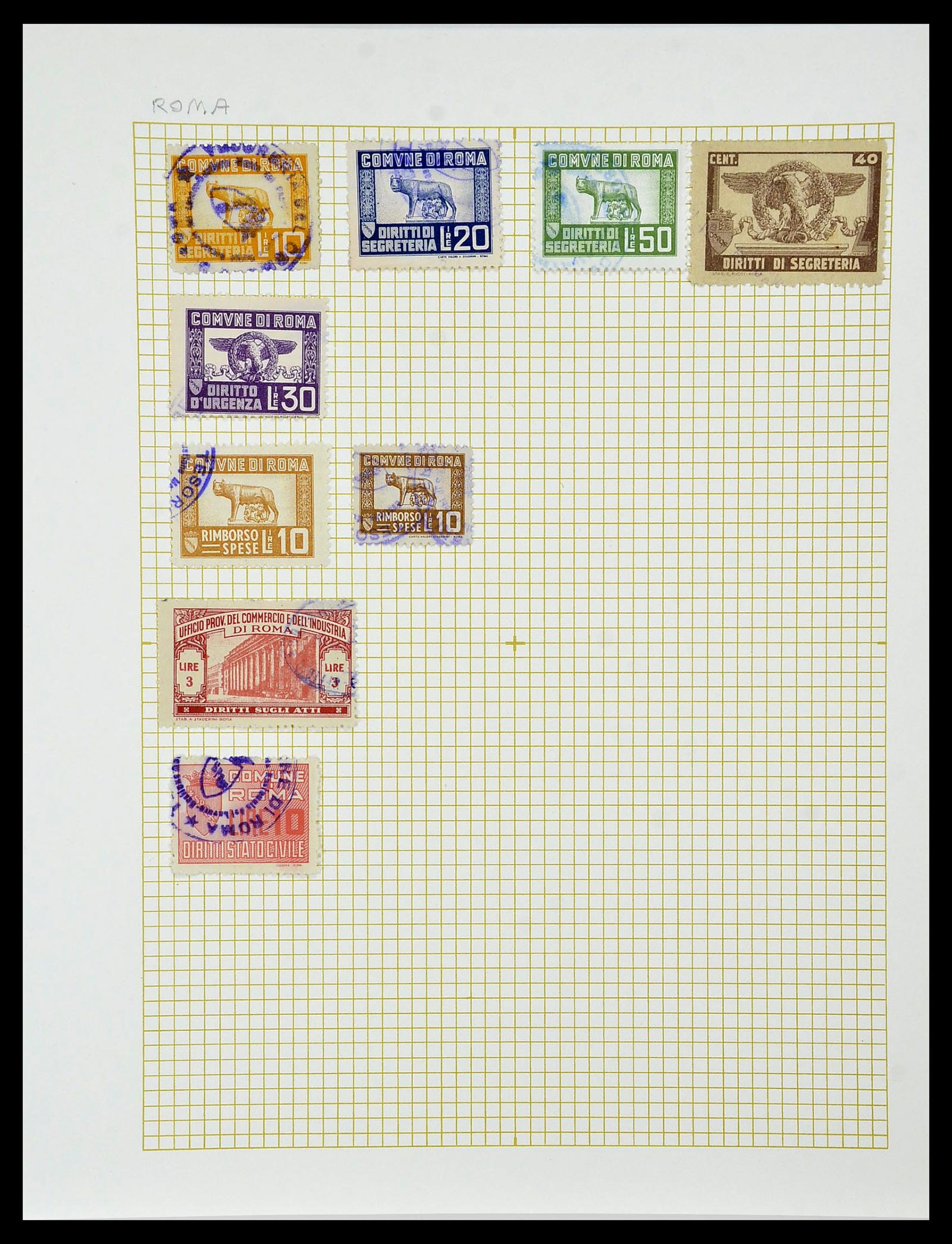 34330 070 - Stamp collection 34330 World fiscal and cinderella's.