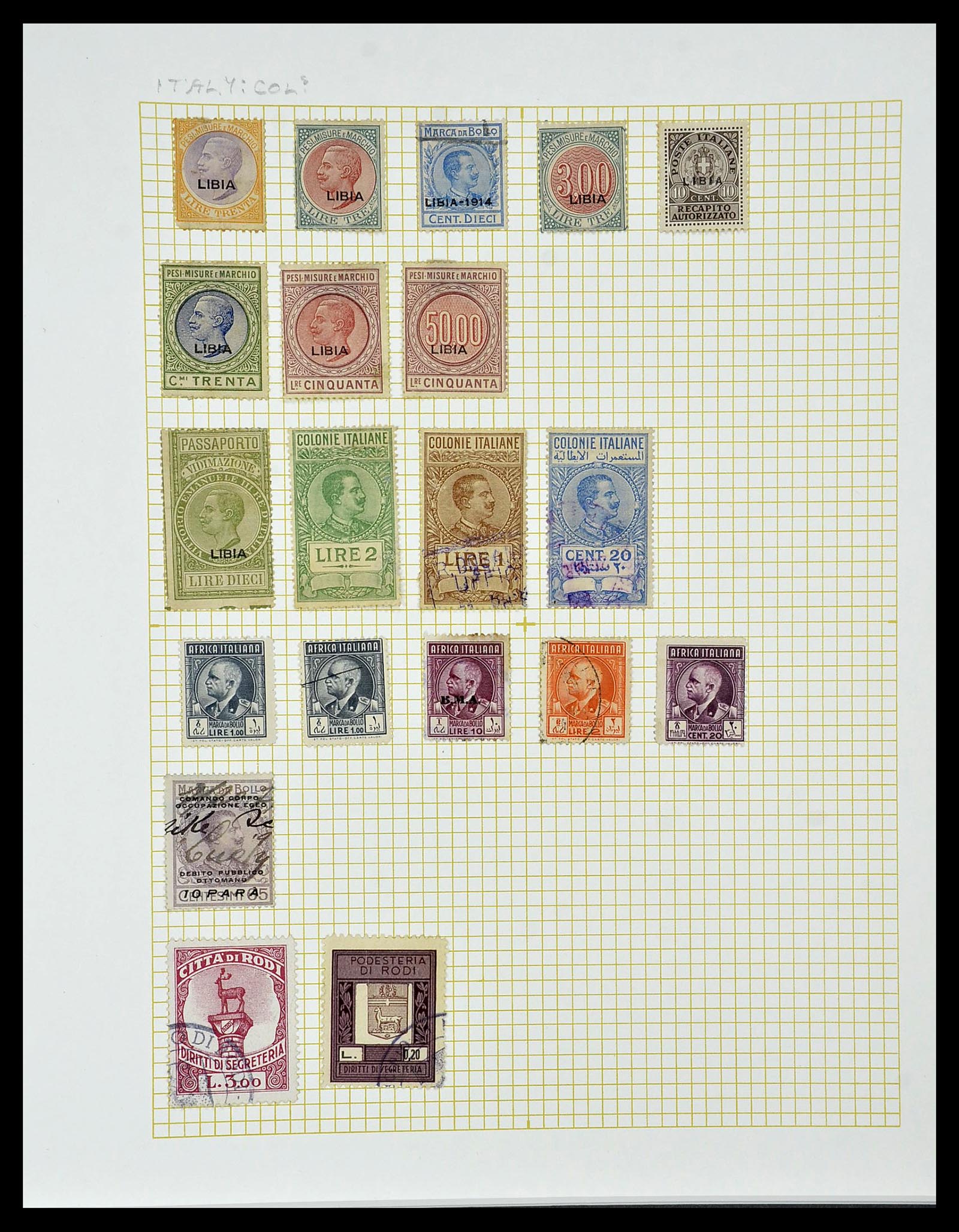 34330 085 - Stamp collection 34330 World fiscal and cinderella's.