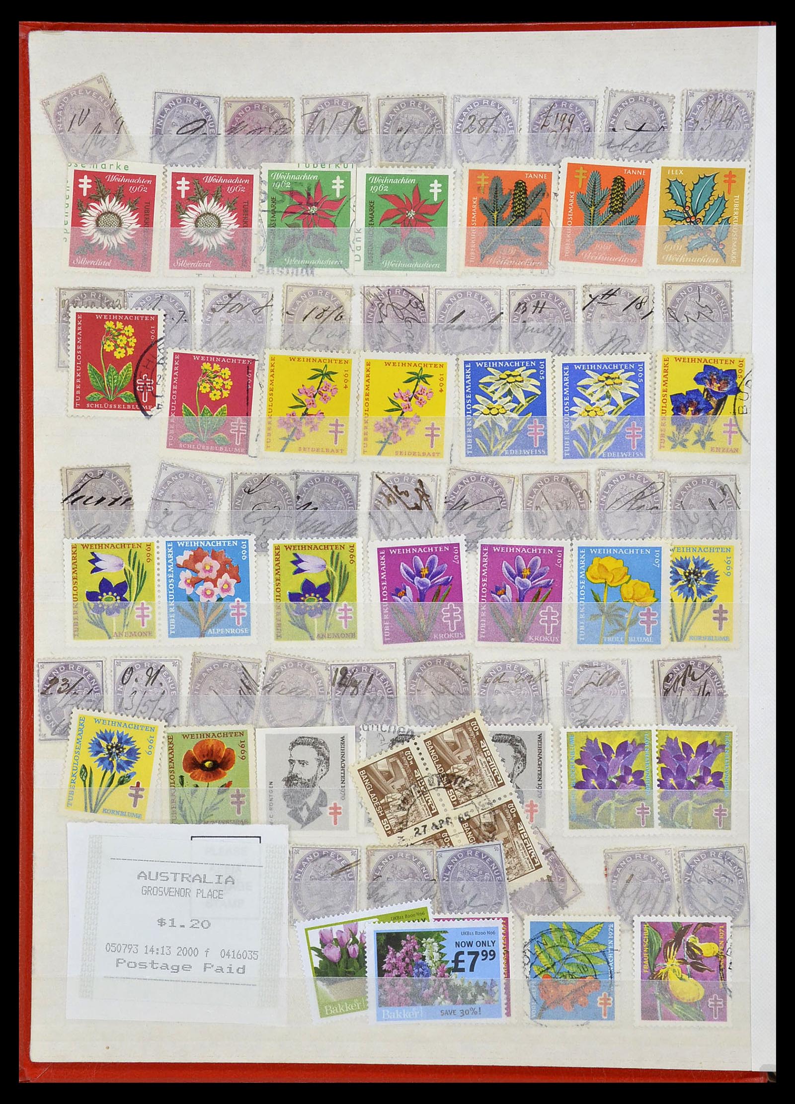 34330 927 - Stamp collection 34330 World fiscal and cinderella's.