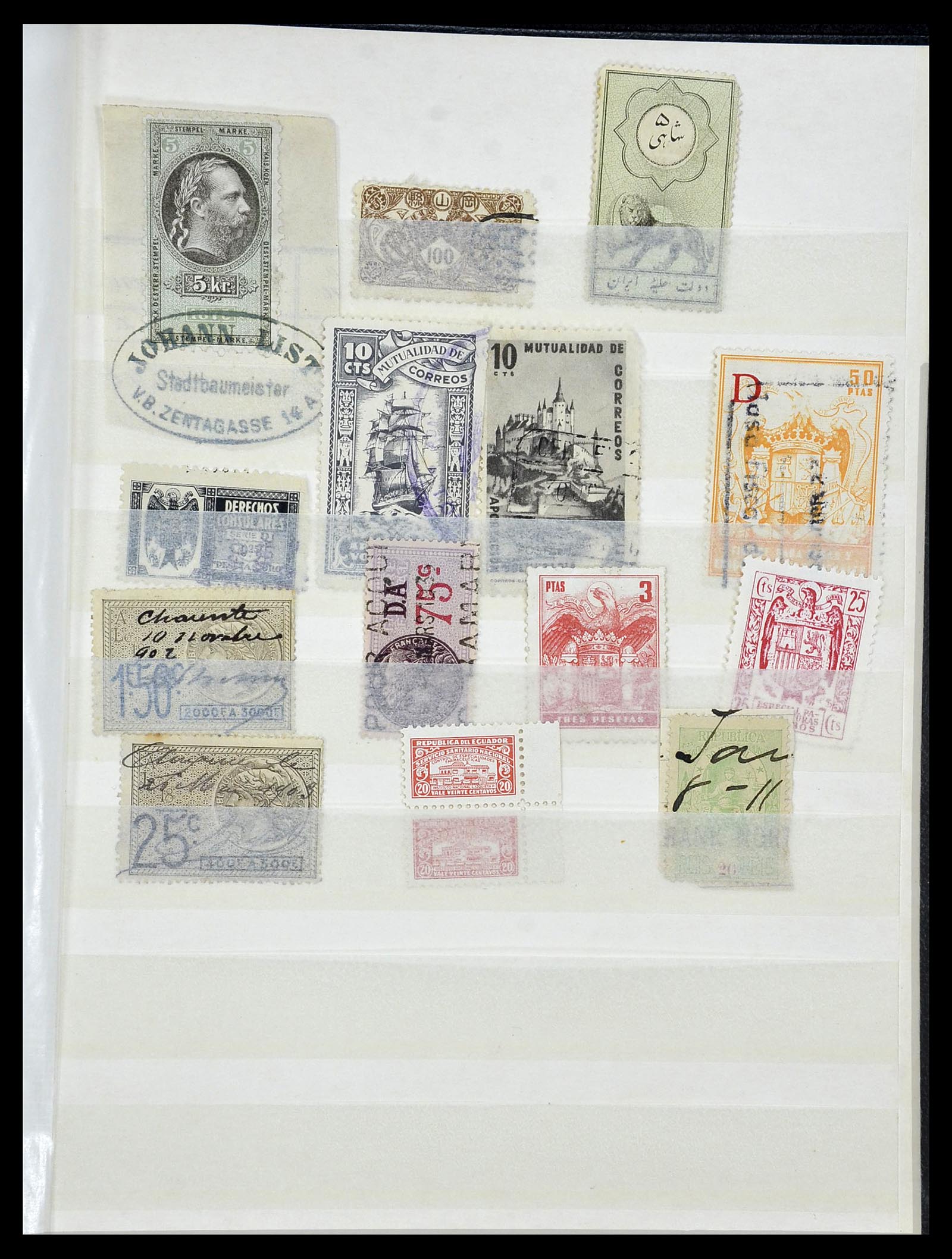 34330 976 - Postzegelverzameling 34330 Wereld fiscaal en cinderella's.