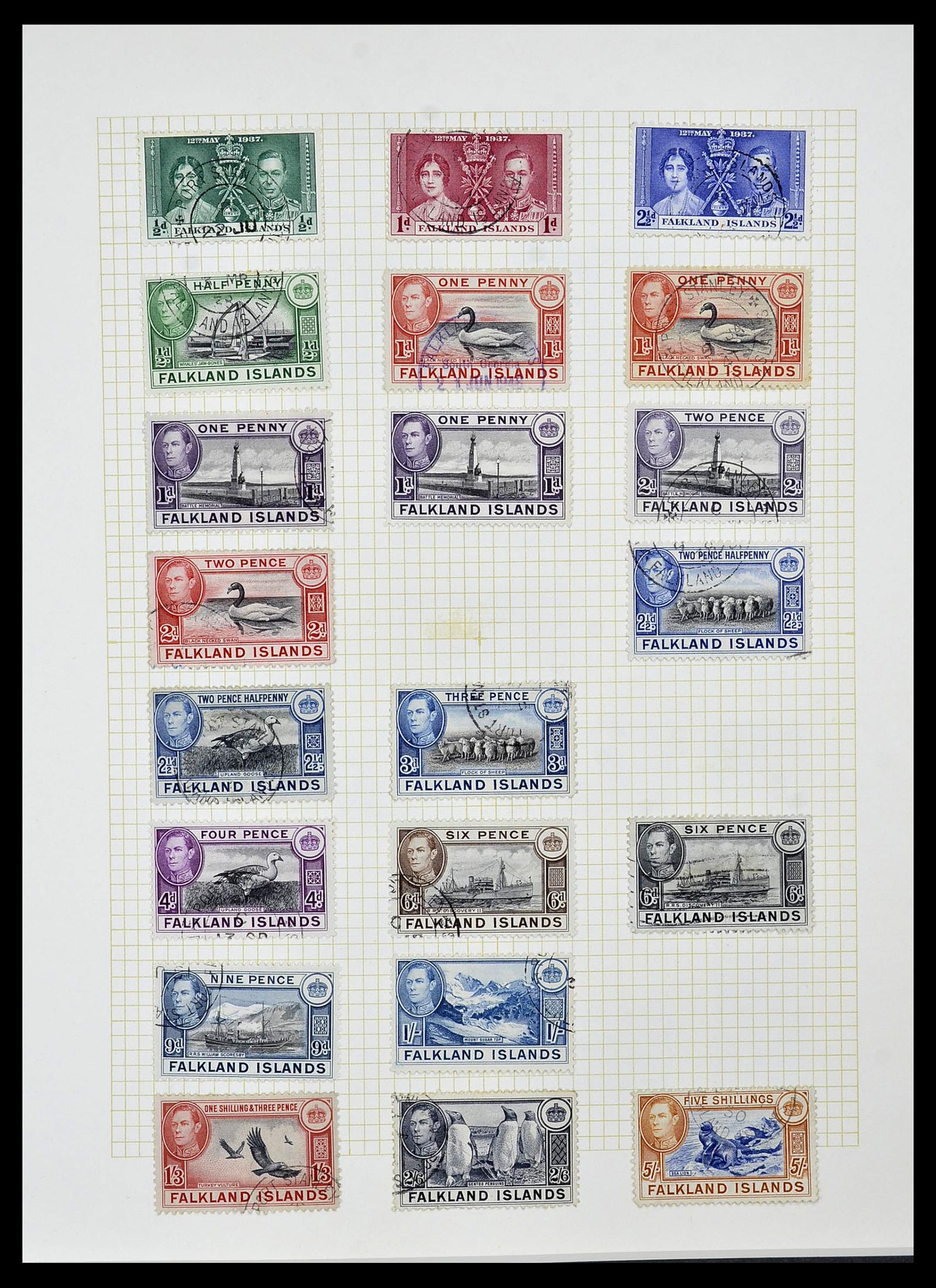 34331 009 - Postzegelverzameling 34331 Engelse koloniën 1937-1995.