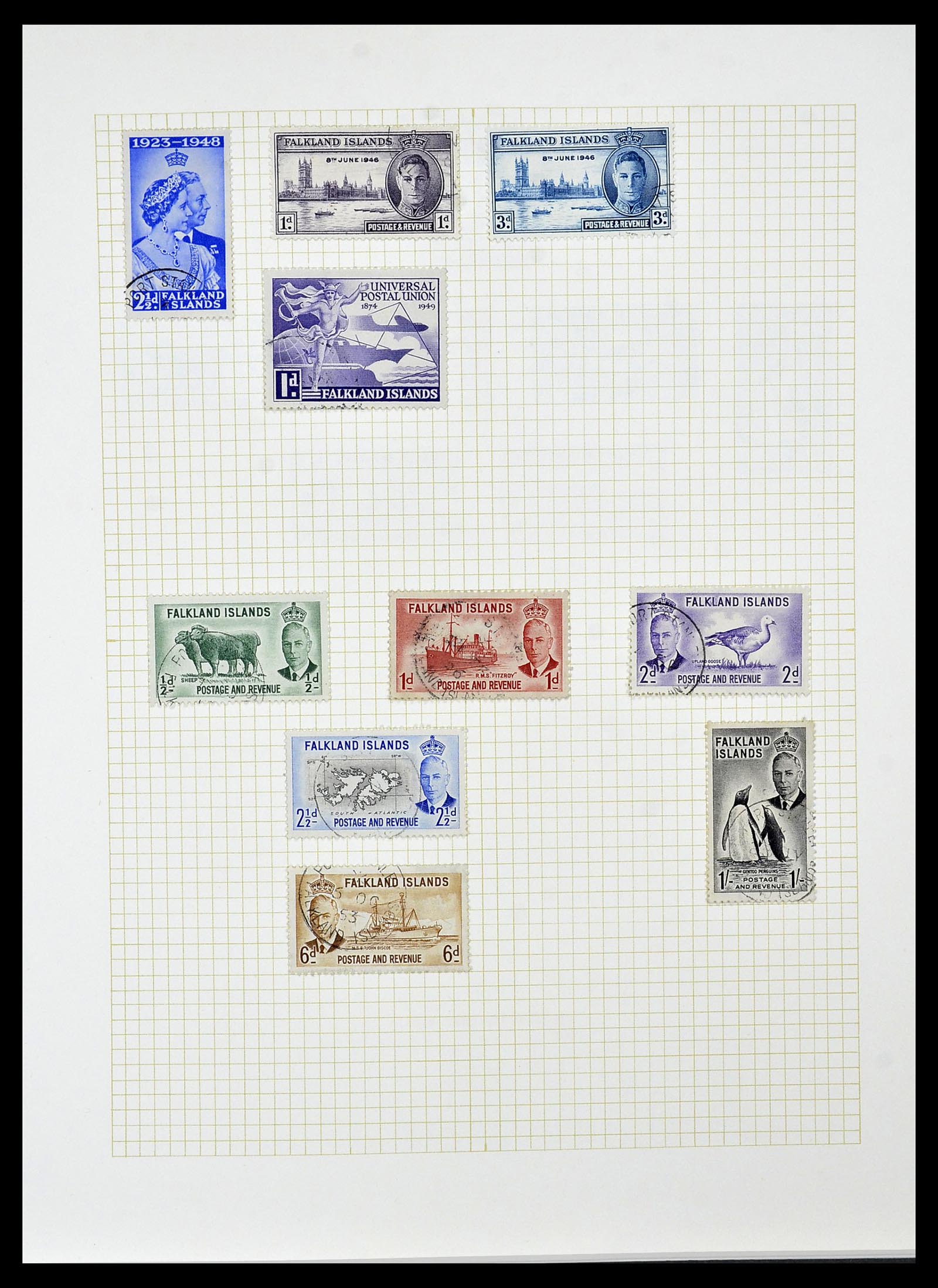 34331 011 - Postzegelverzameling 34331 Engelse koloniën 1937-1995.