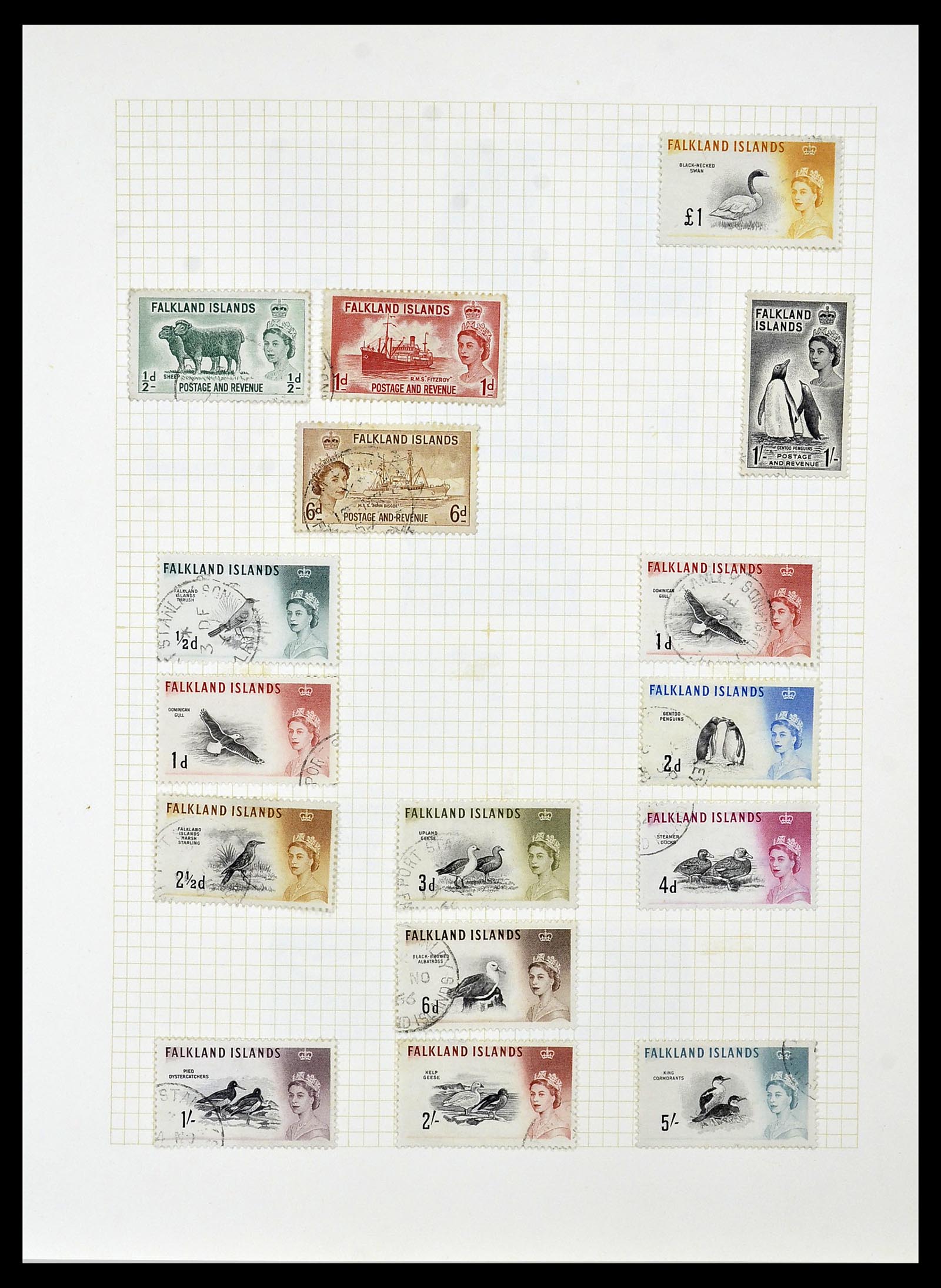 34331 014 - Postzegelverzameling 34331 Engelse koloniën 1937-1995.