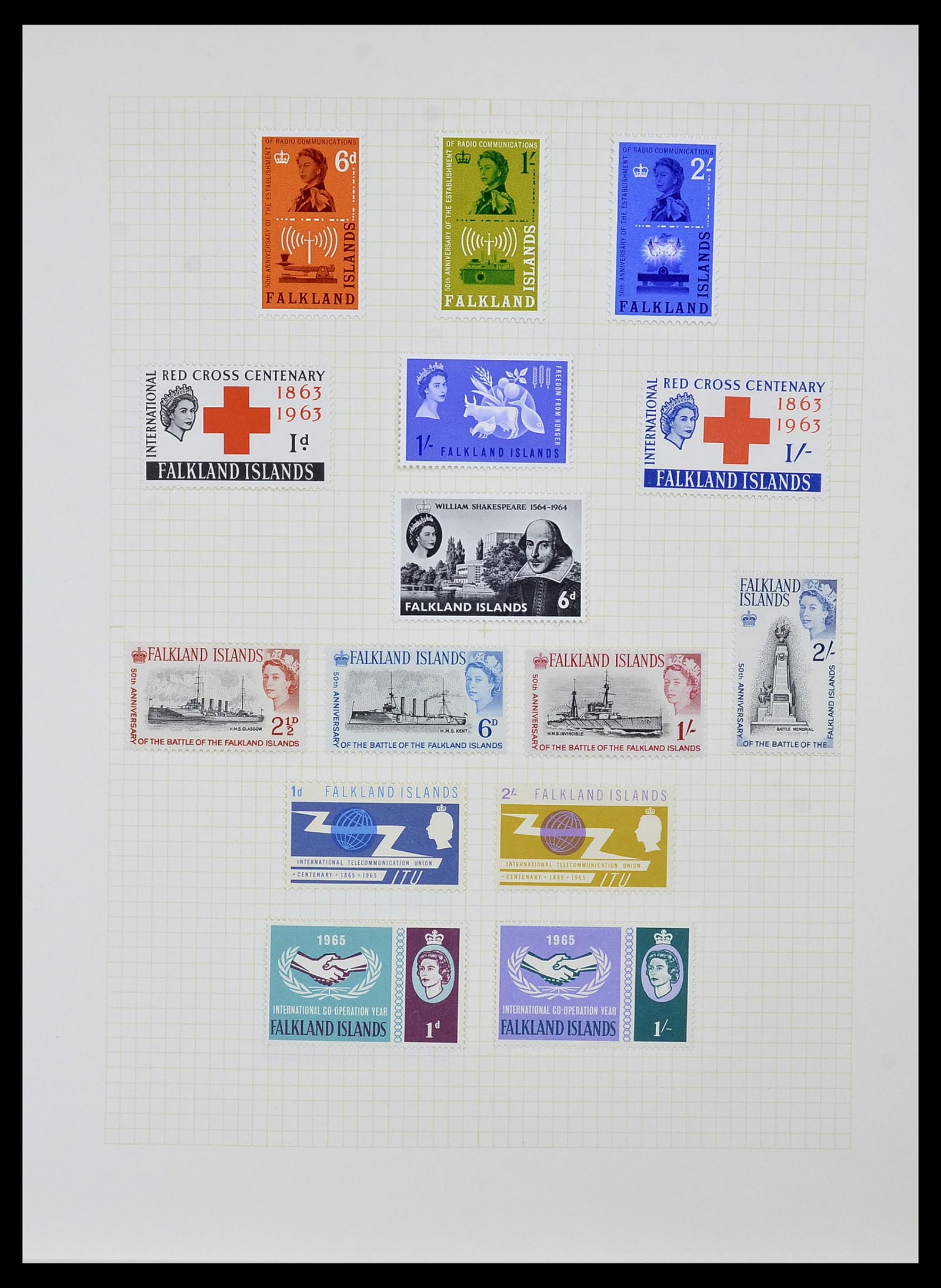 34331 015 - Postzegelverzameling 34331 Engelse koloniën 1937-1995.