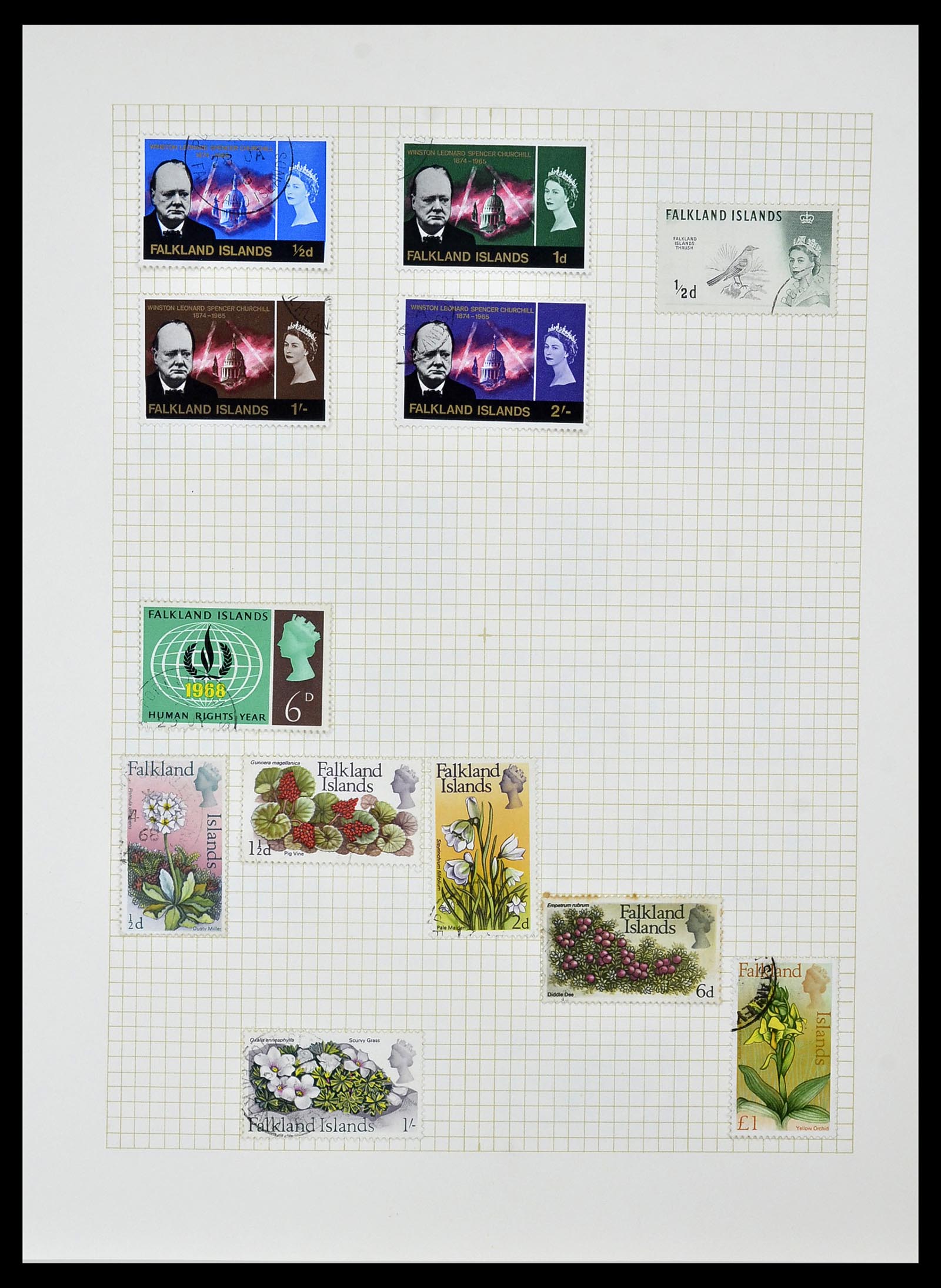 34331 019 - Postzegelverzameling 34331 Engelse koloniën 1937-1995.