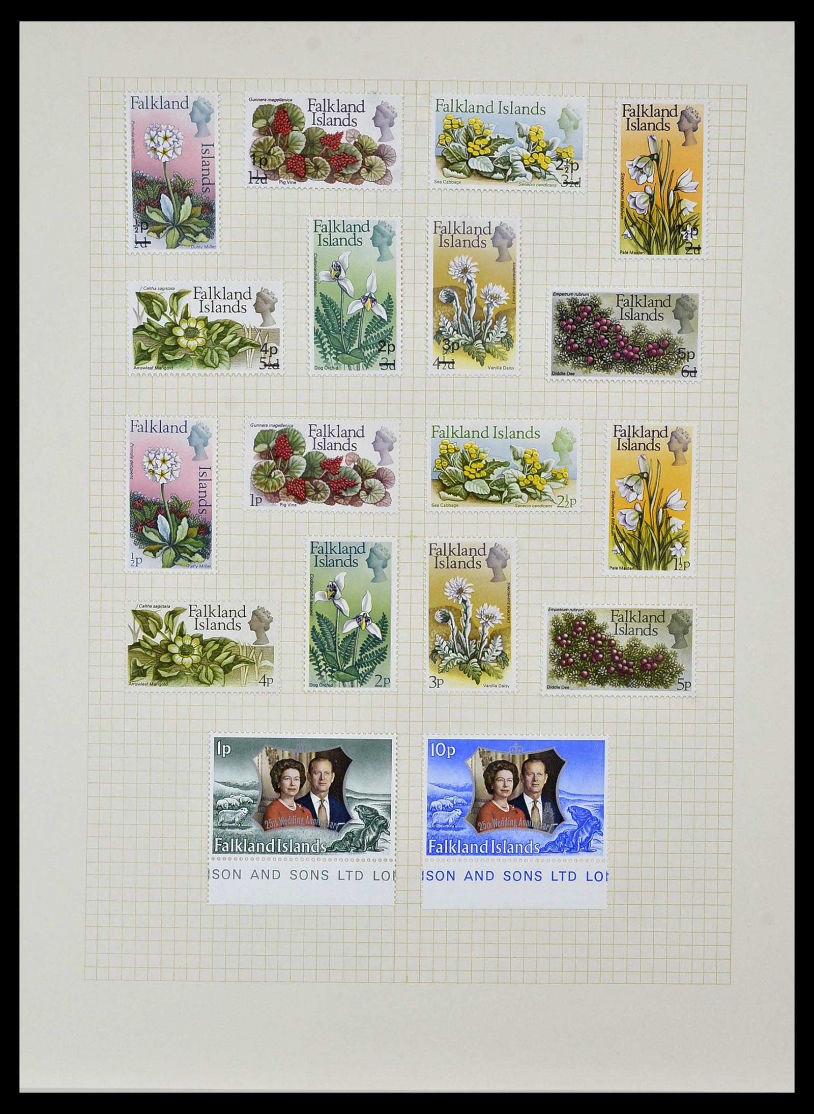34331 022 - Postzegelverzameling 34331 Engelse koloniën 1937-1995.