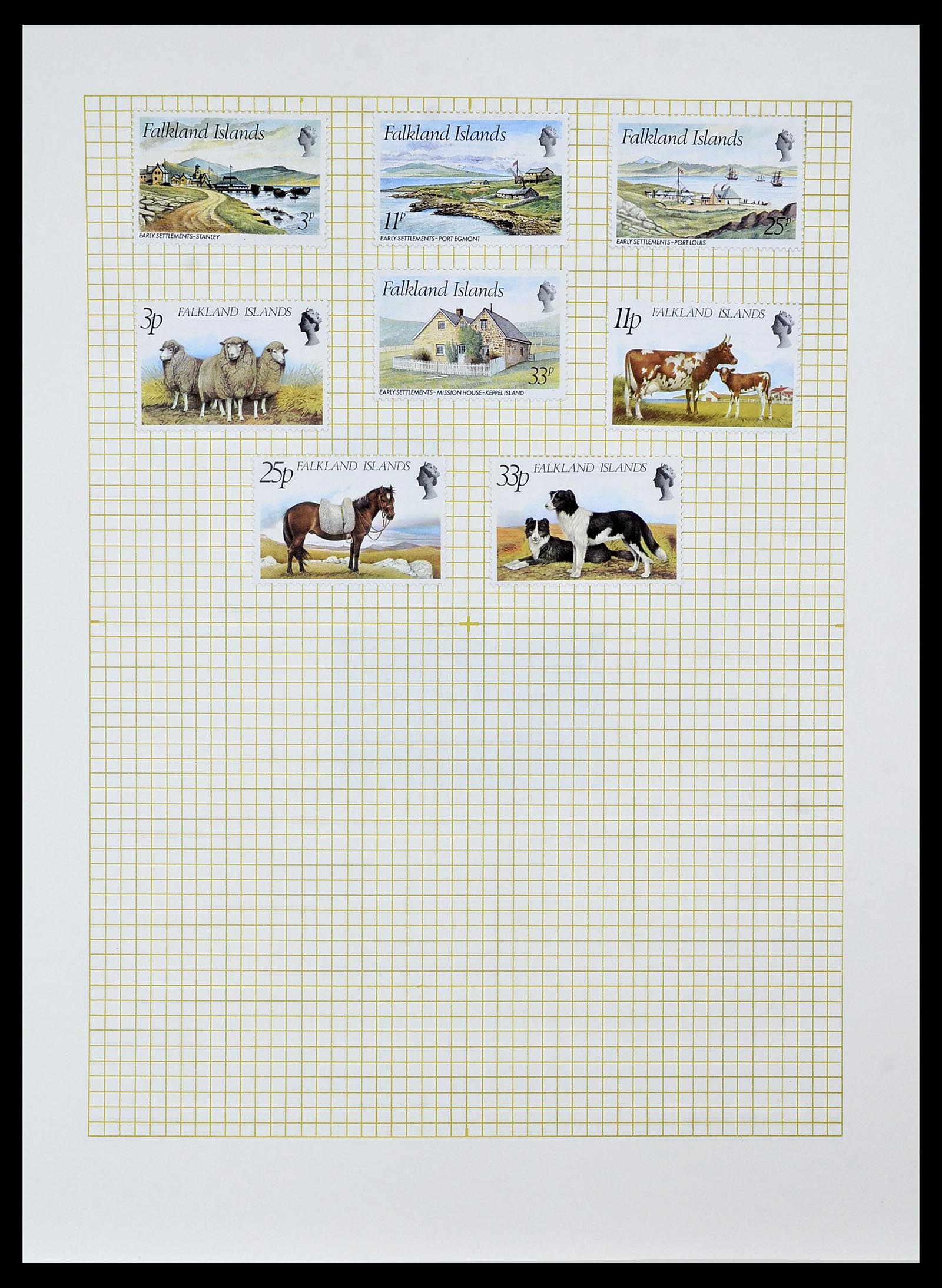34331 025 - Postzegelverzameling 34331 Engelse koloniën 1937-1995.