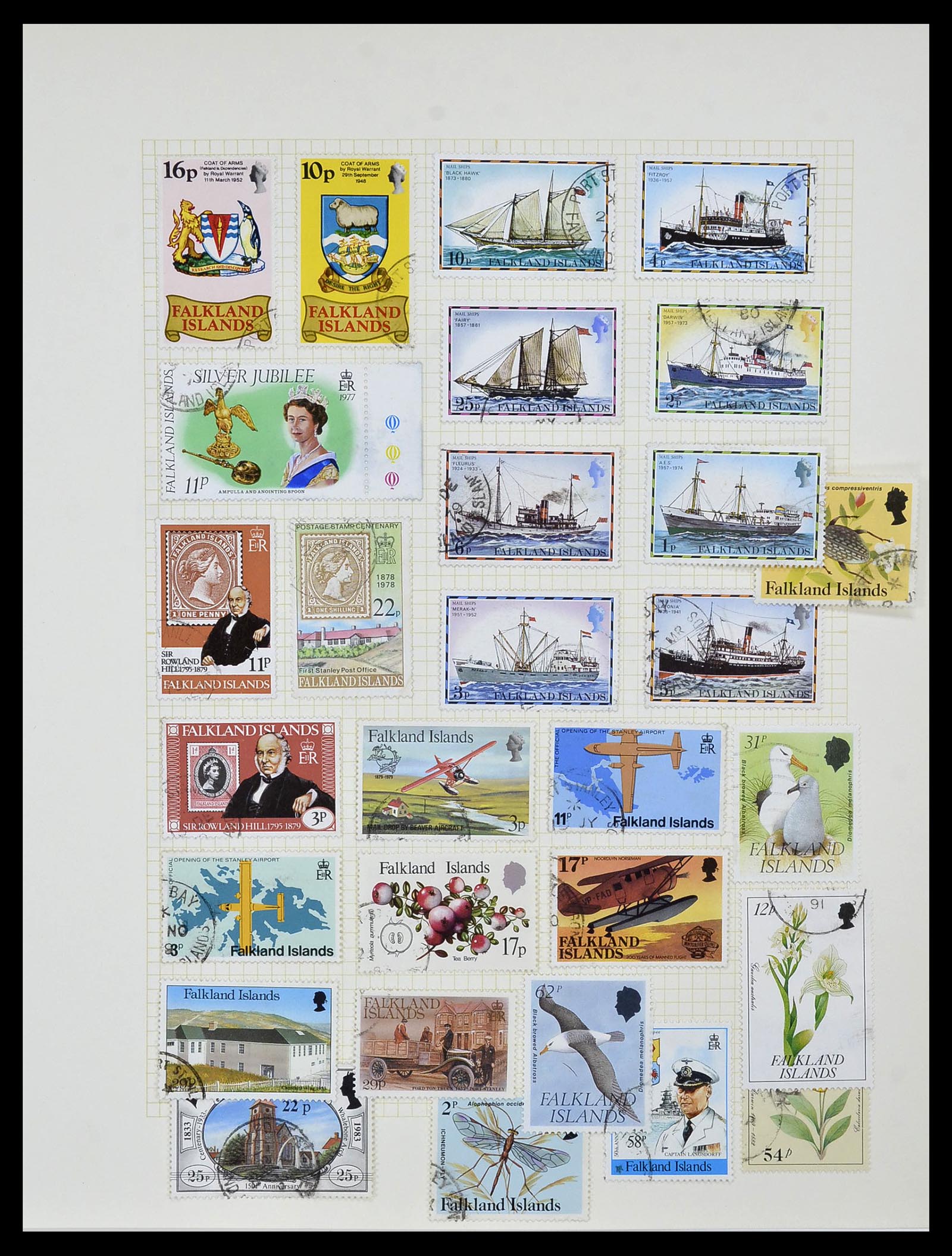 34331 029 - Postzegelverzameling 34331 Engelse koloniën 1937-1995.
