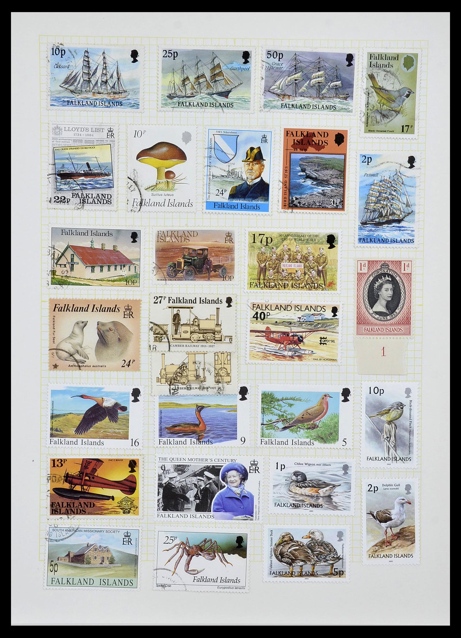 34331 031 - Postzegelverzameling 34331 Engelse koloniën 1937-1995.