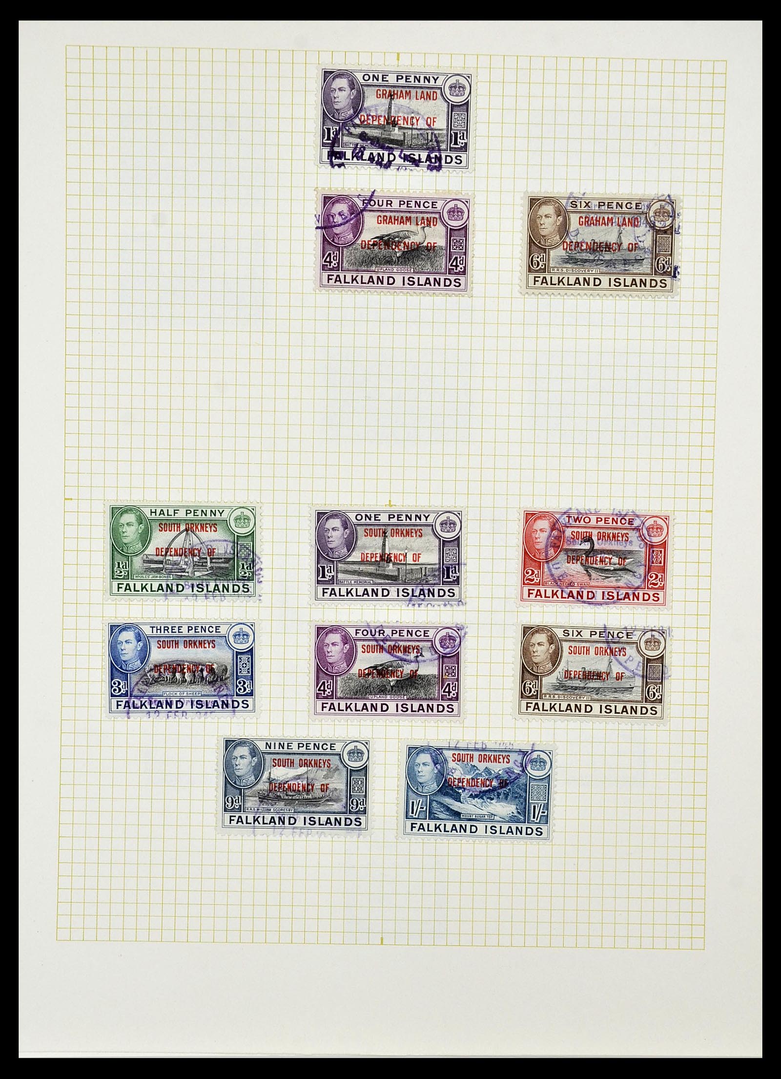 34331 035 - Postzegelverzameling 34331 Engelse koloniën 1937-1995.