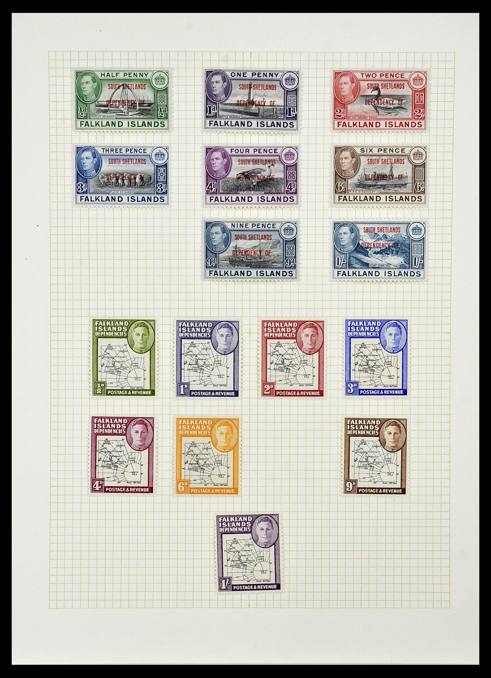 34331 036 - Postzegelverzameling 34331 Engelse koloniën 1937-1995.