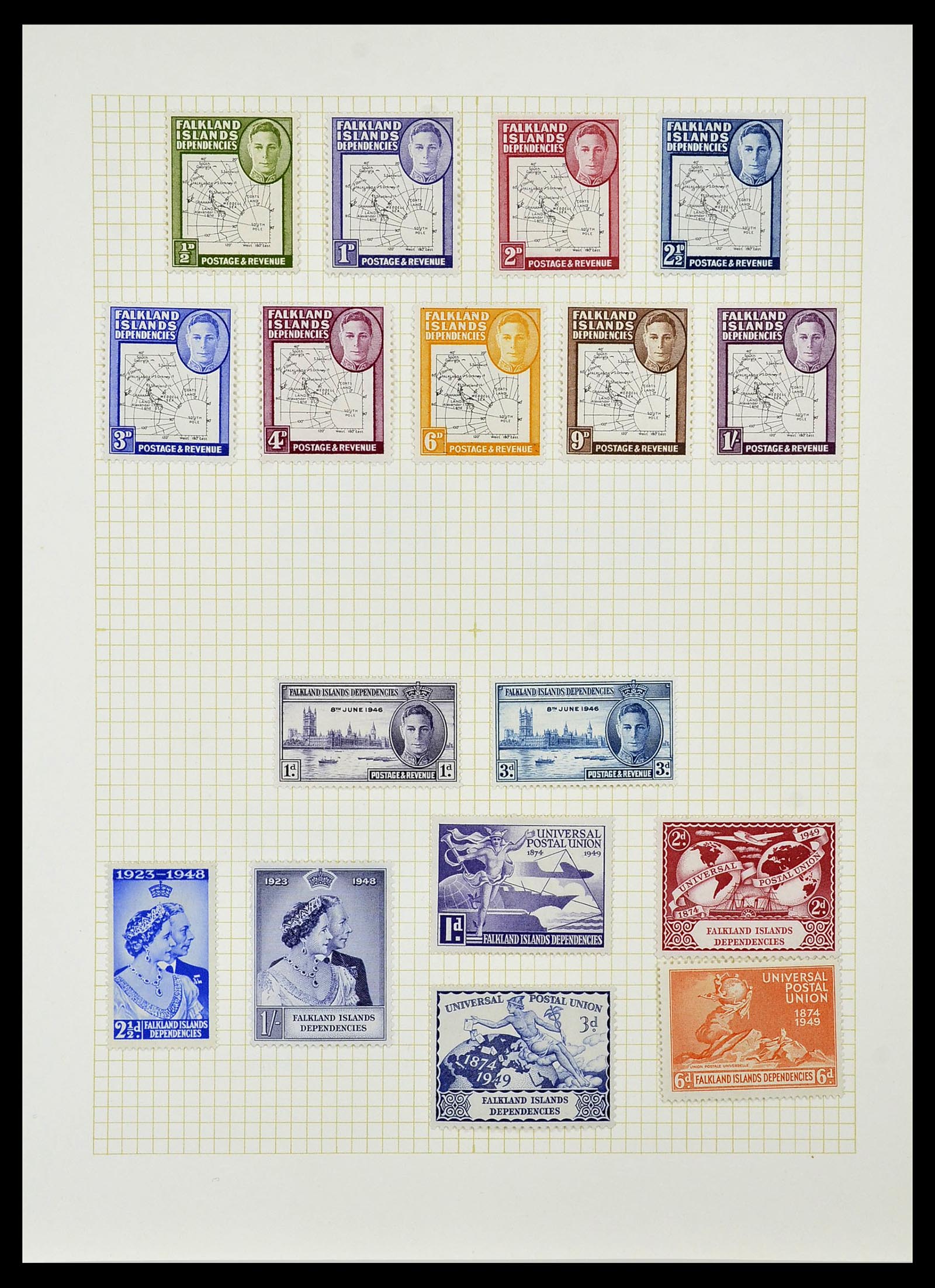 34331 038 - Postzegelverzameling 34331 Engelse koloniën 1937-1995.