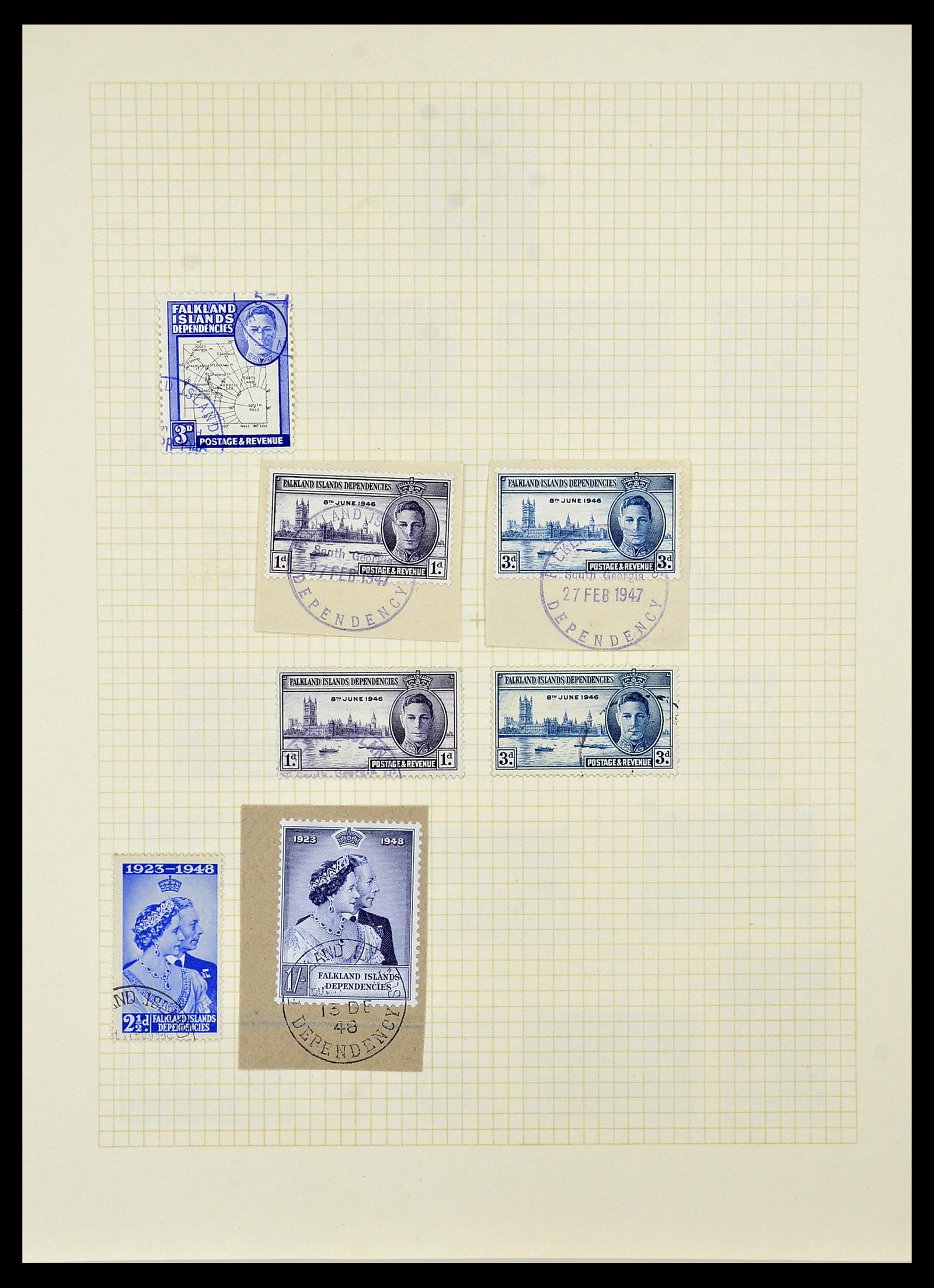 34331 039 - Postzegelverzameling 34331 Engelse koloniën 1937-1995.
