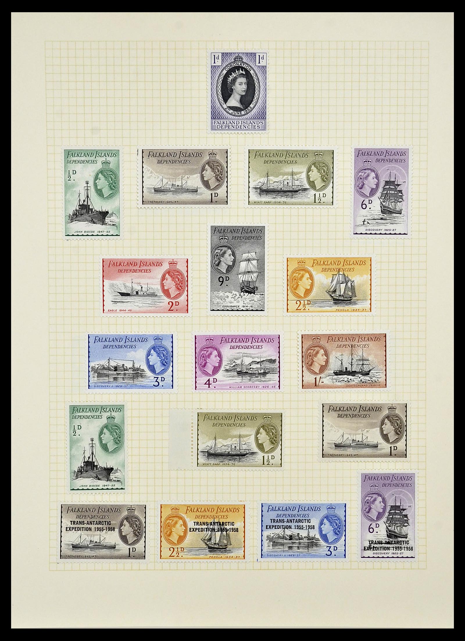 34331 040 - Postzegelverzameling 34331 Engelse koloniën 1937-1995.