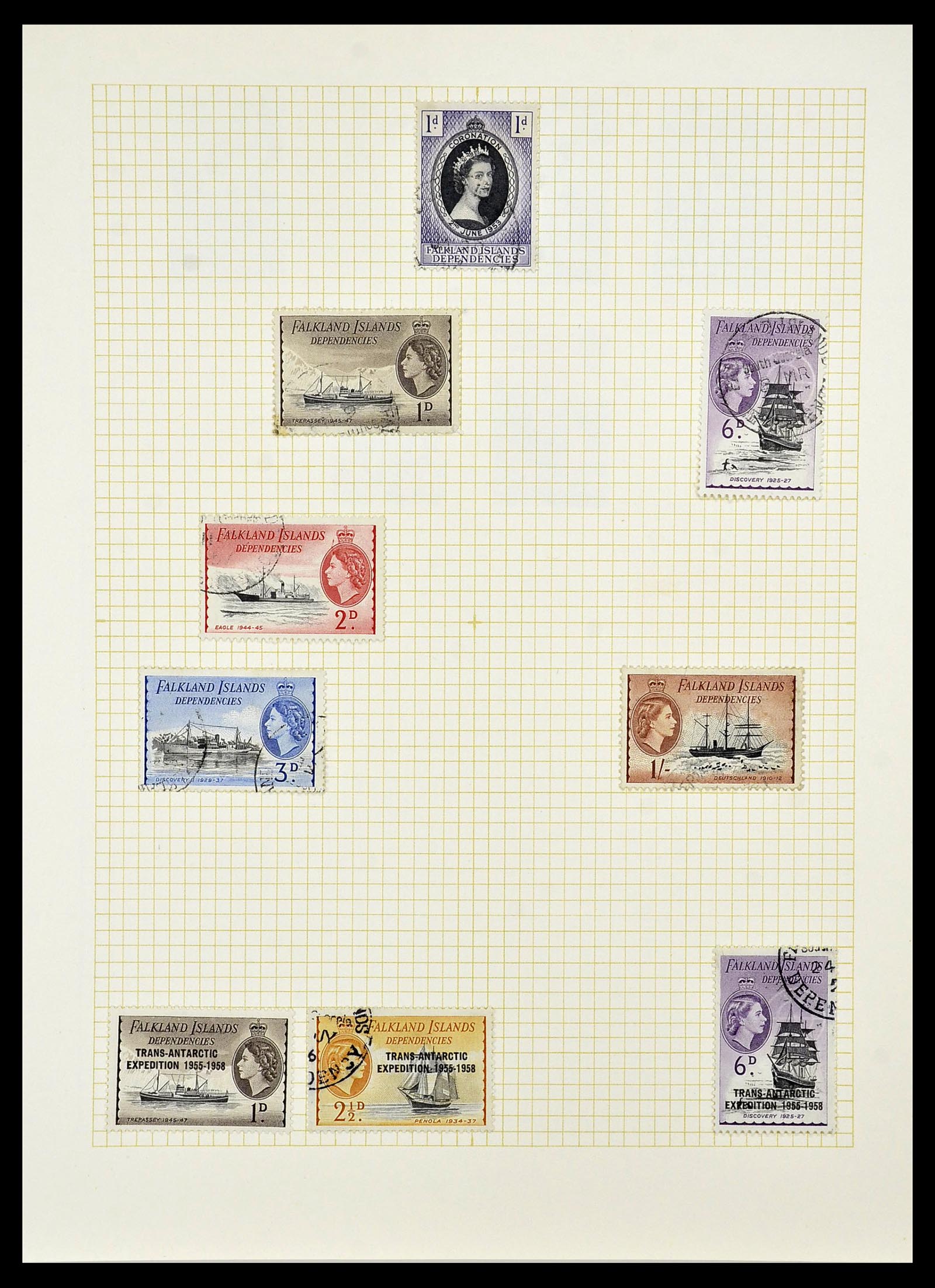 34331 041 - Postzegelverzameling 34331 Engelse koloniën 1937-1995.